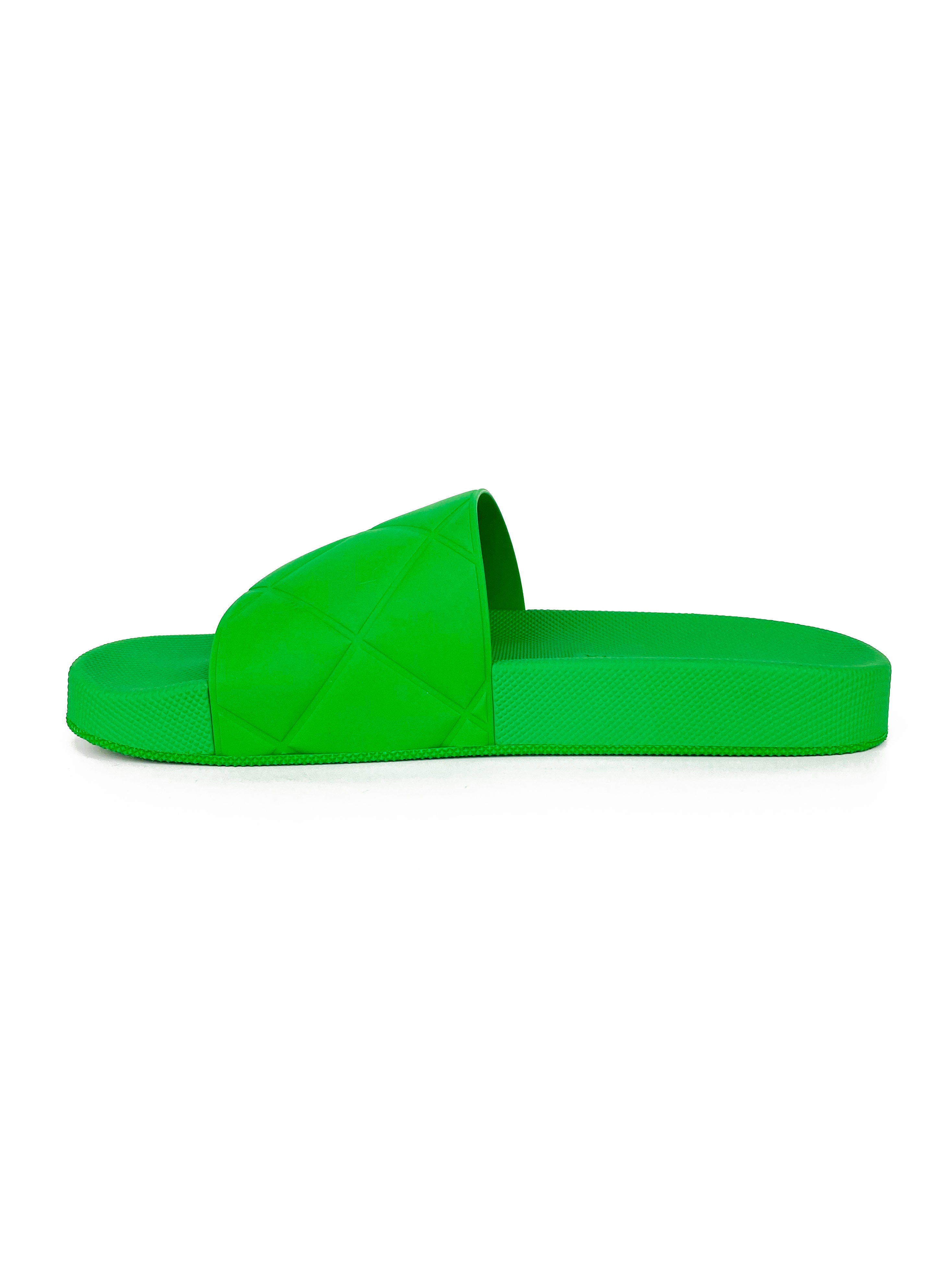 Bottega Veneta Green Sliders 40