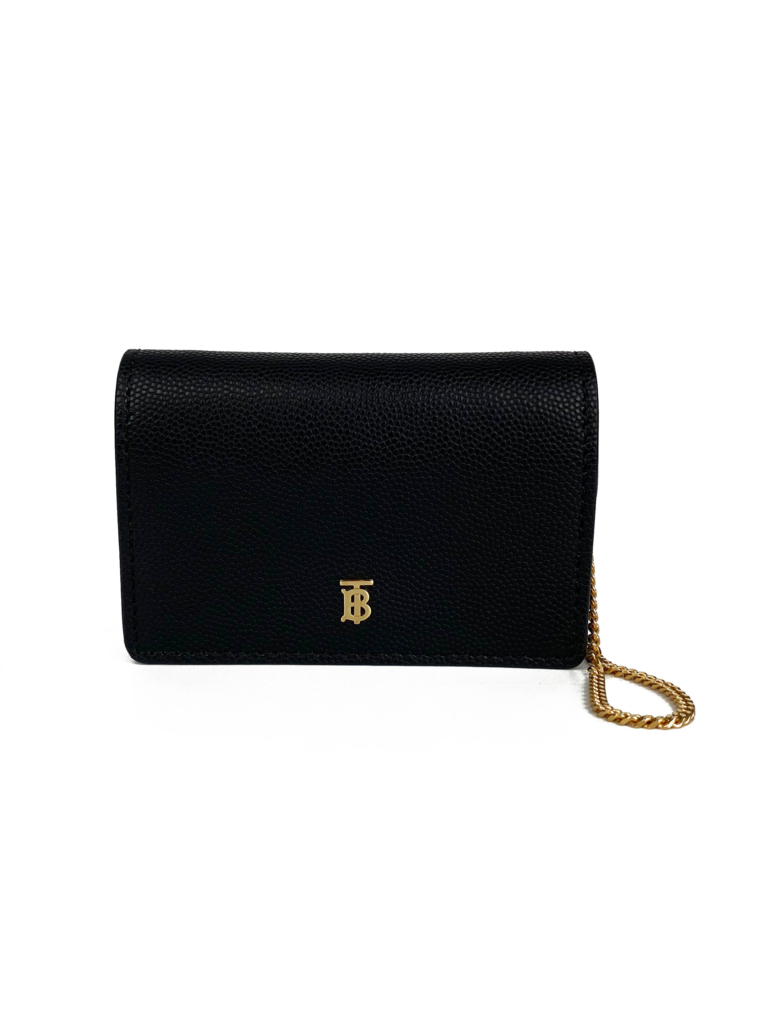 Burberry Black Card Holder on Chain