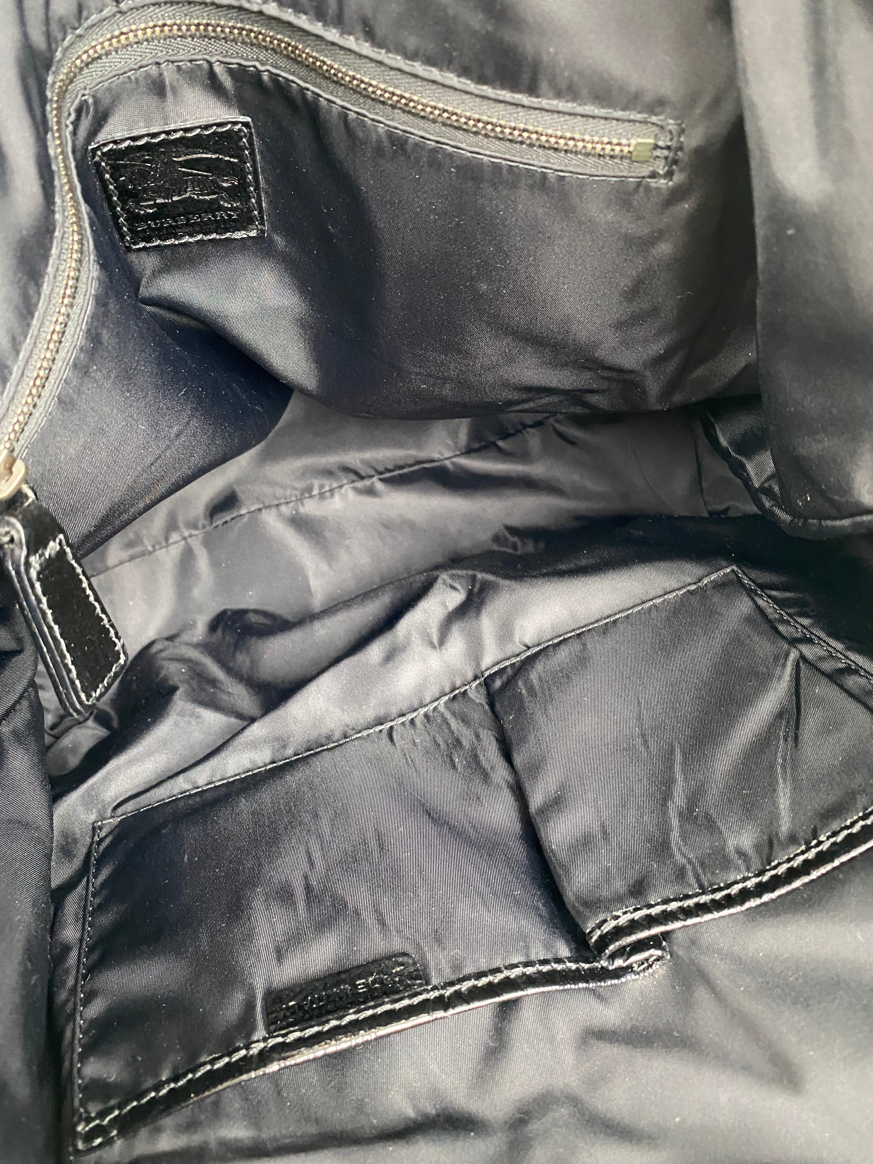Burberry Black  White Large Grey Tote