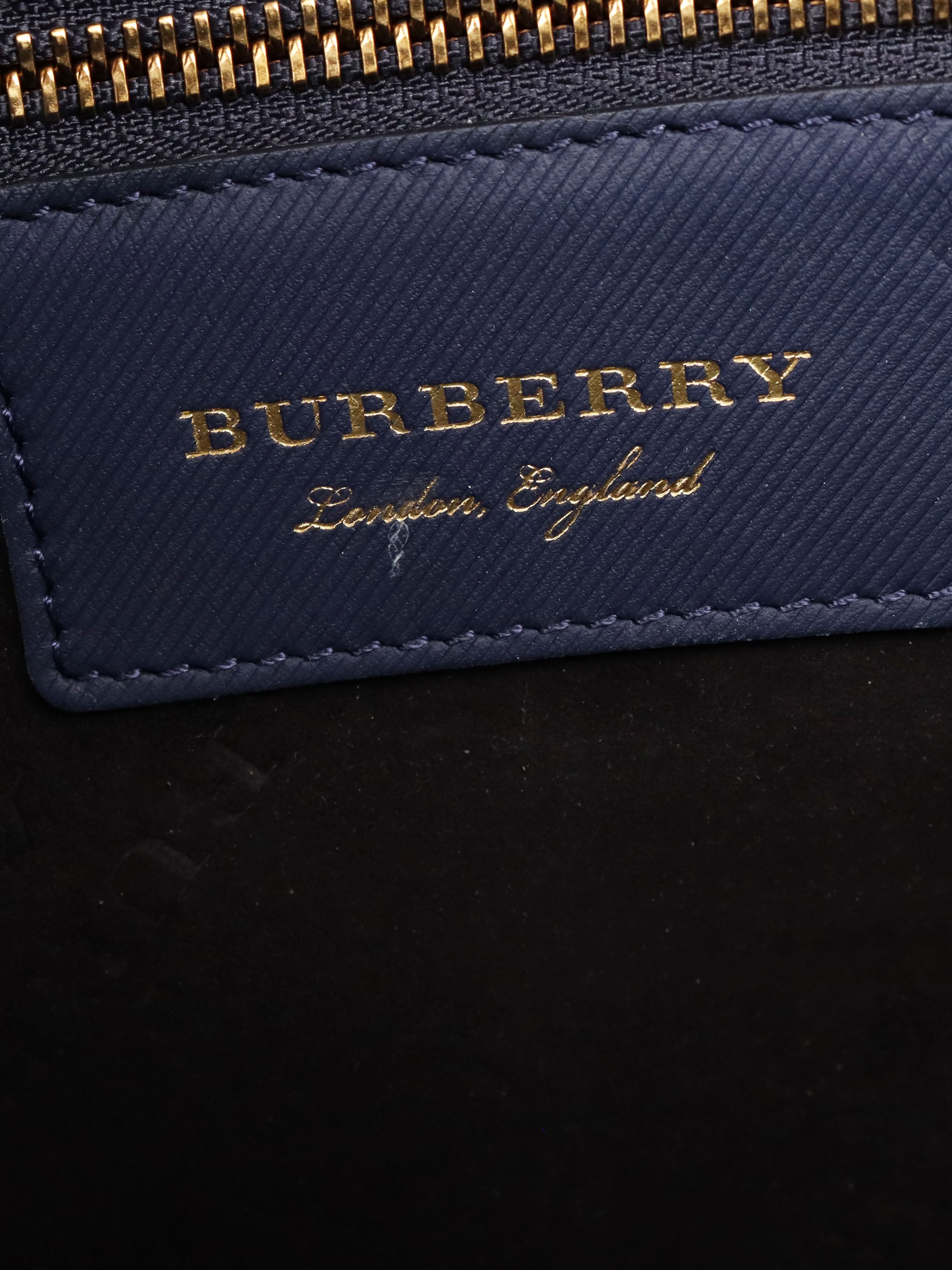 Burberry Blue Top Handle Bag