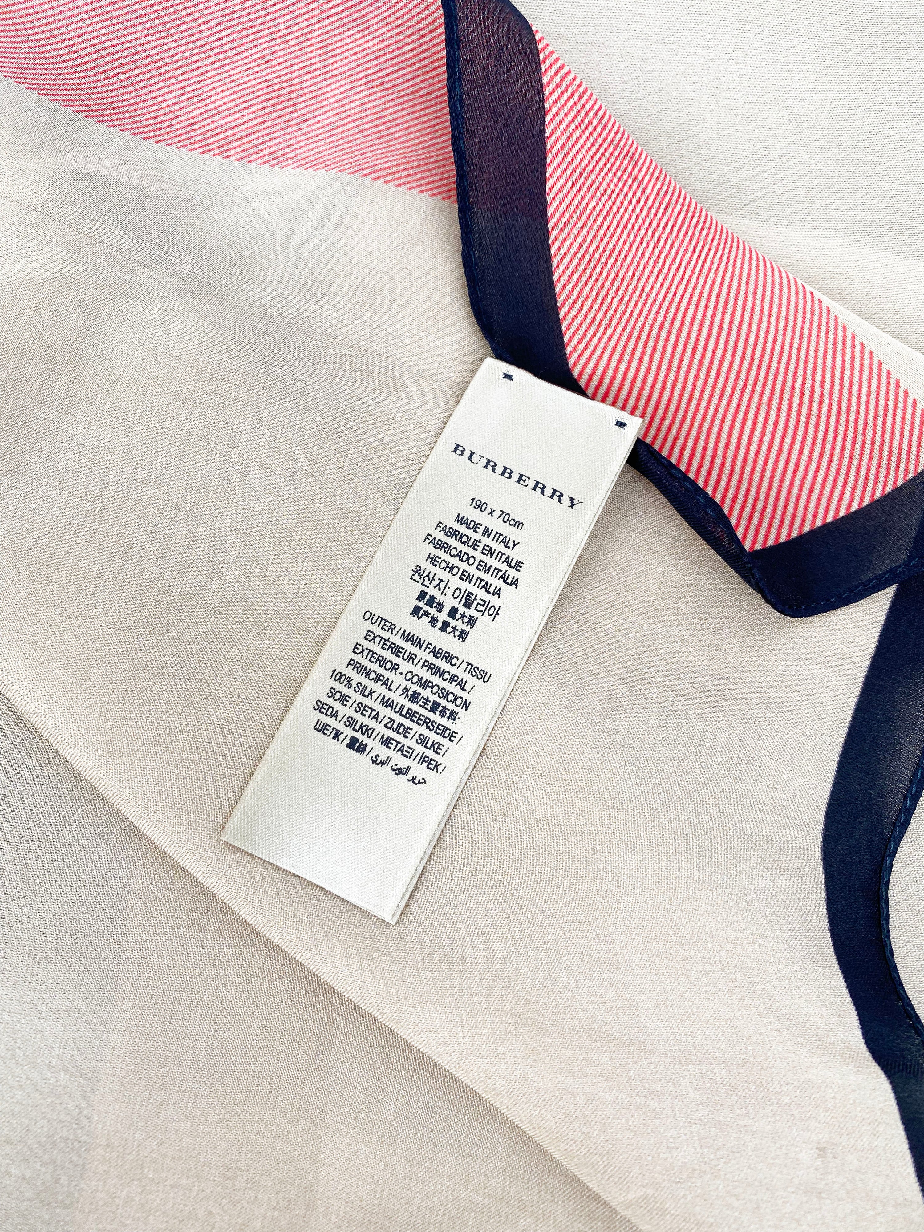 Burberry Haymarket Check Silk Scarf