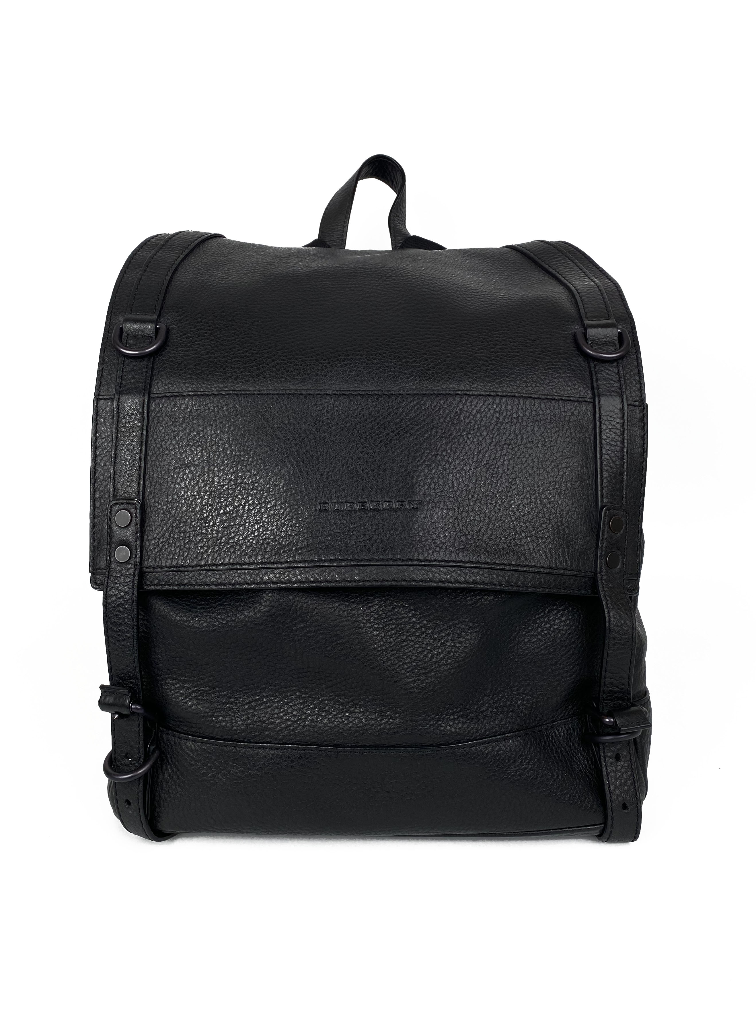 Burberry Mens Black Extra Large Rucksack