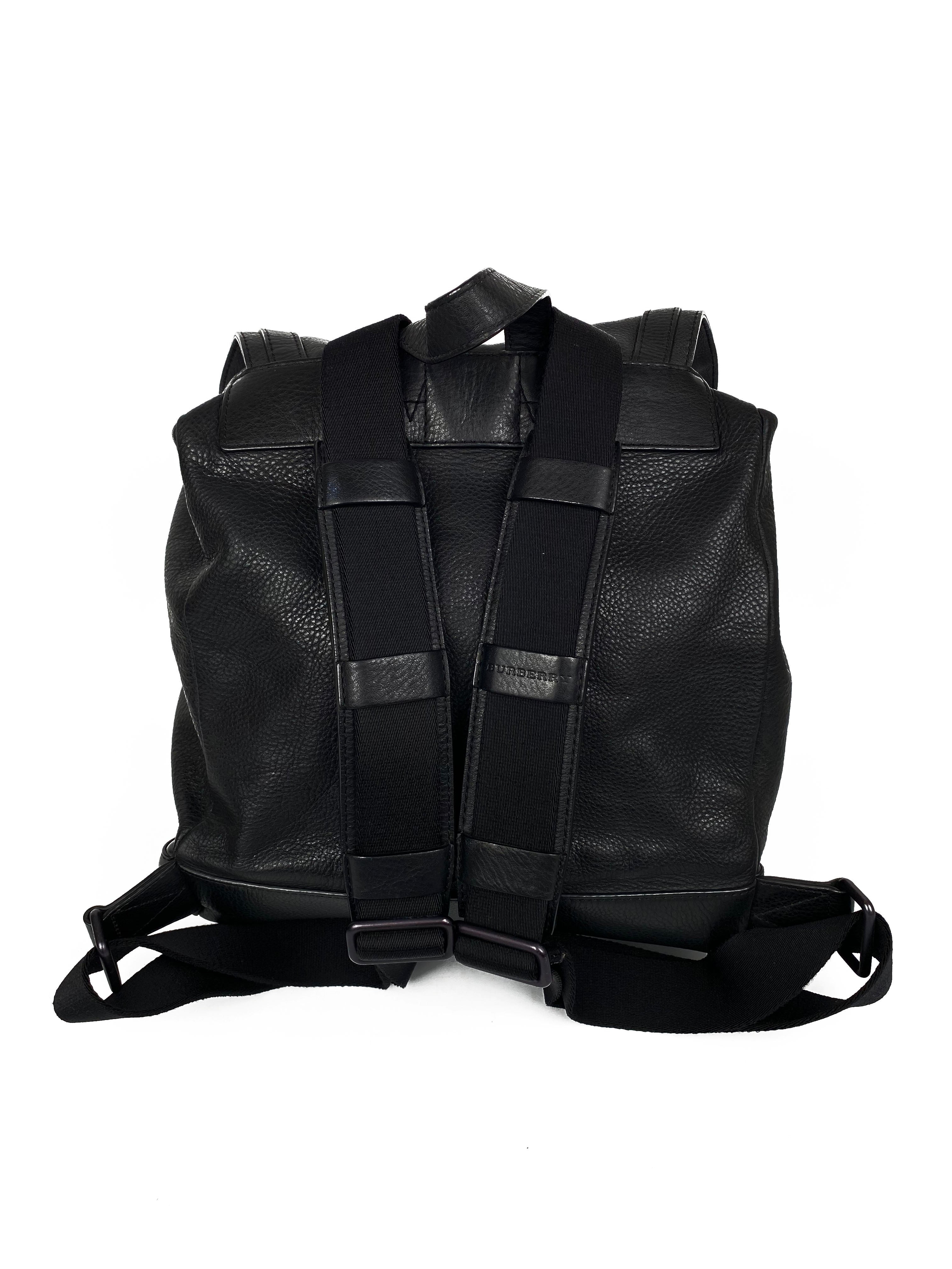Burberry Mens Black Extra Large Rucksack
