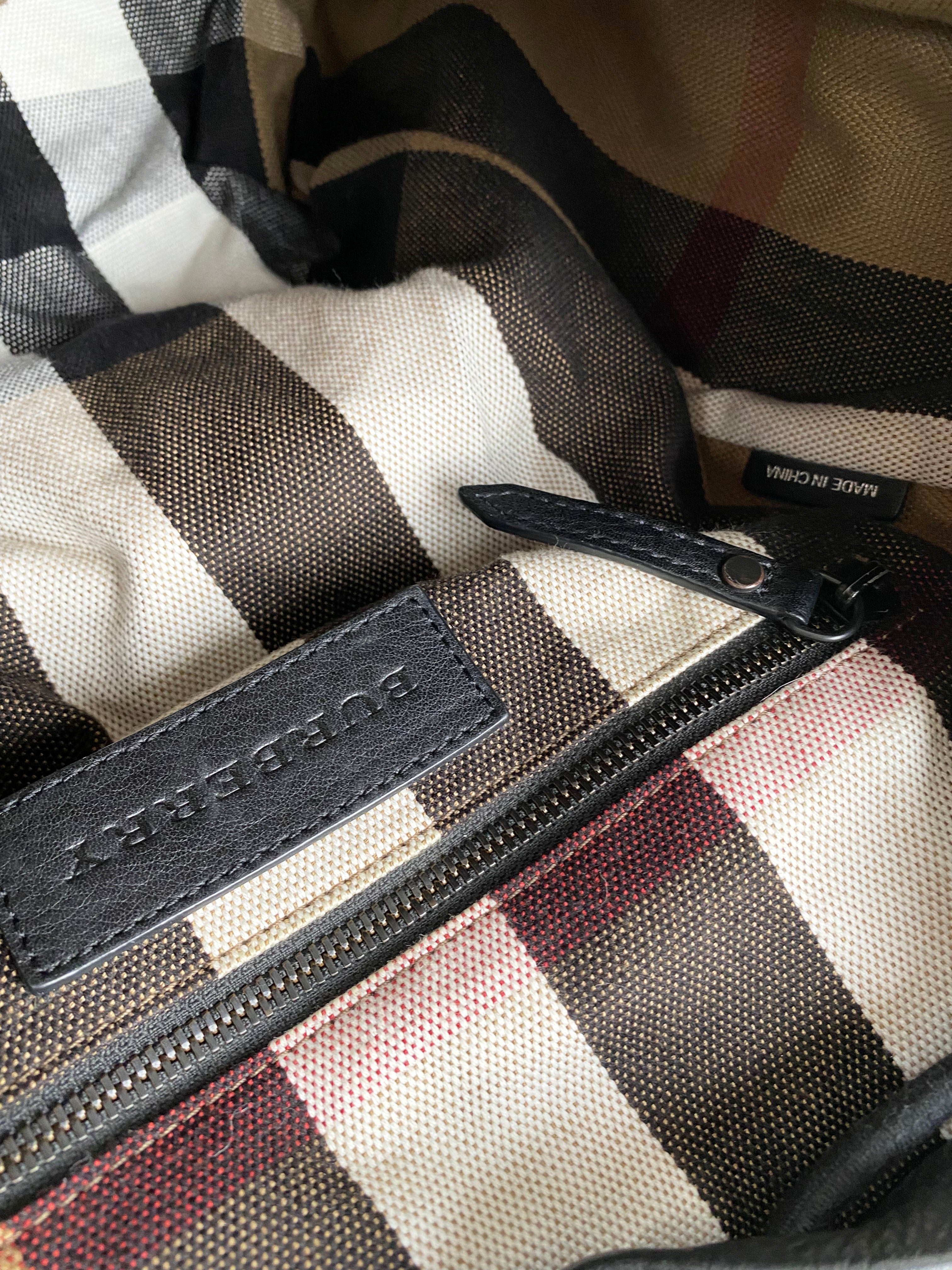 Burberry Mens Black Extra Large Rucksack