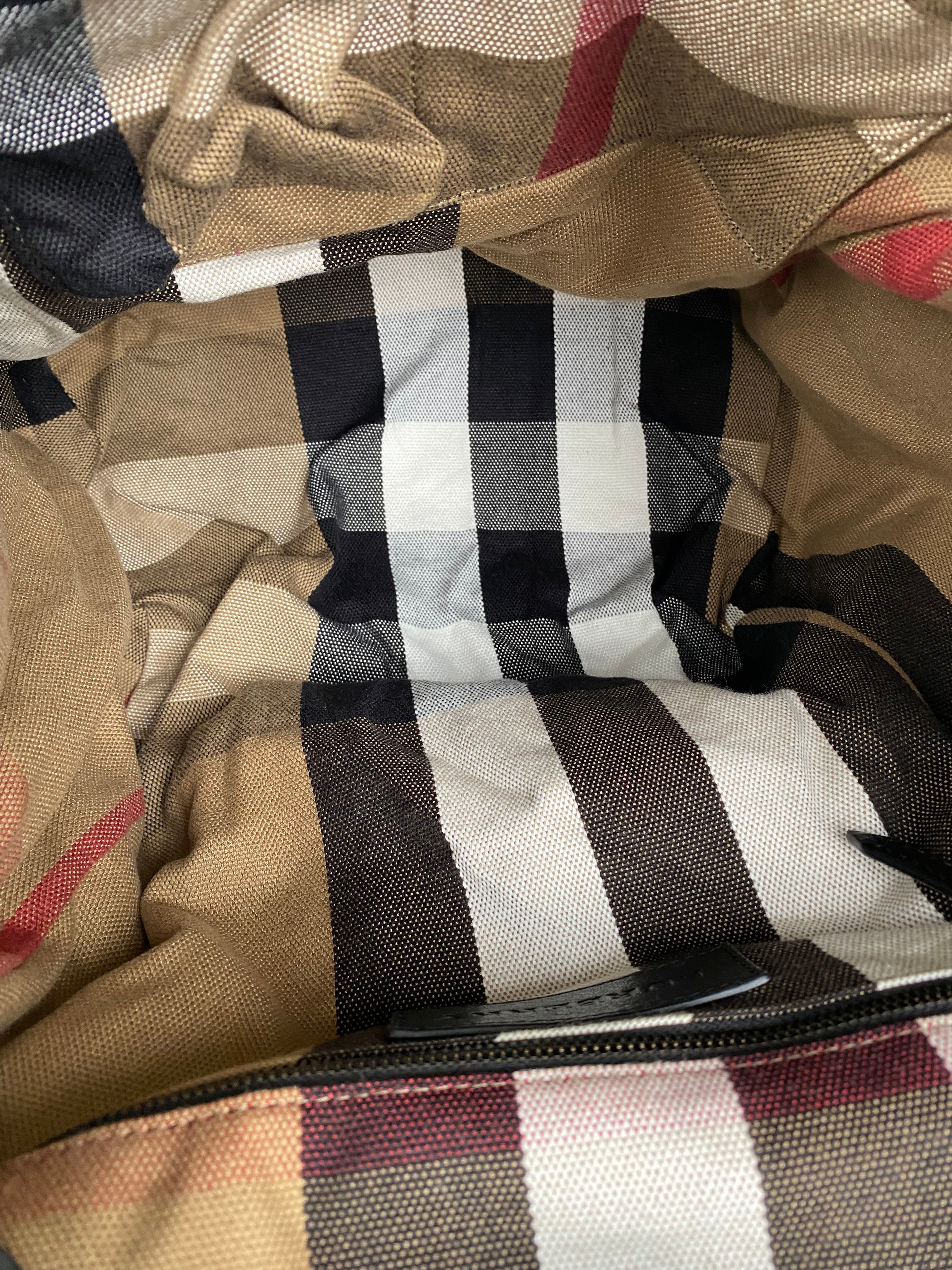 Burberry Mens Black Extra Large Rucksack