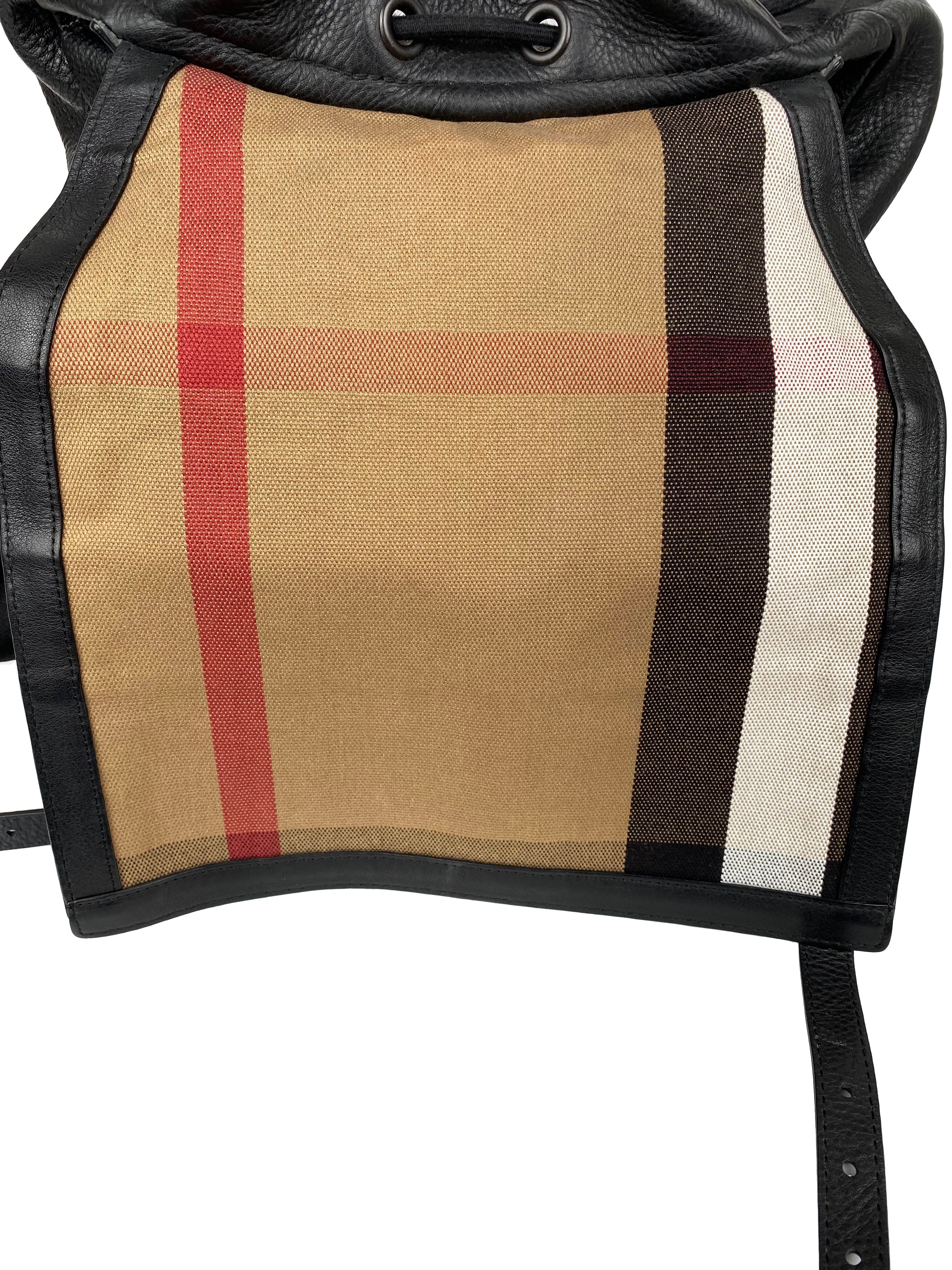 Burberry Mens Black Extra Large Rucksack