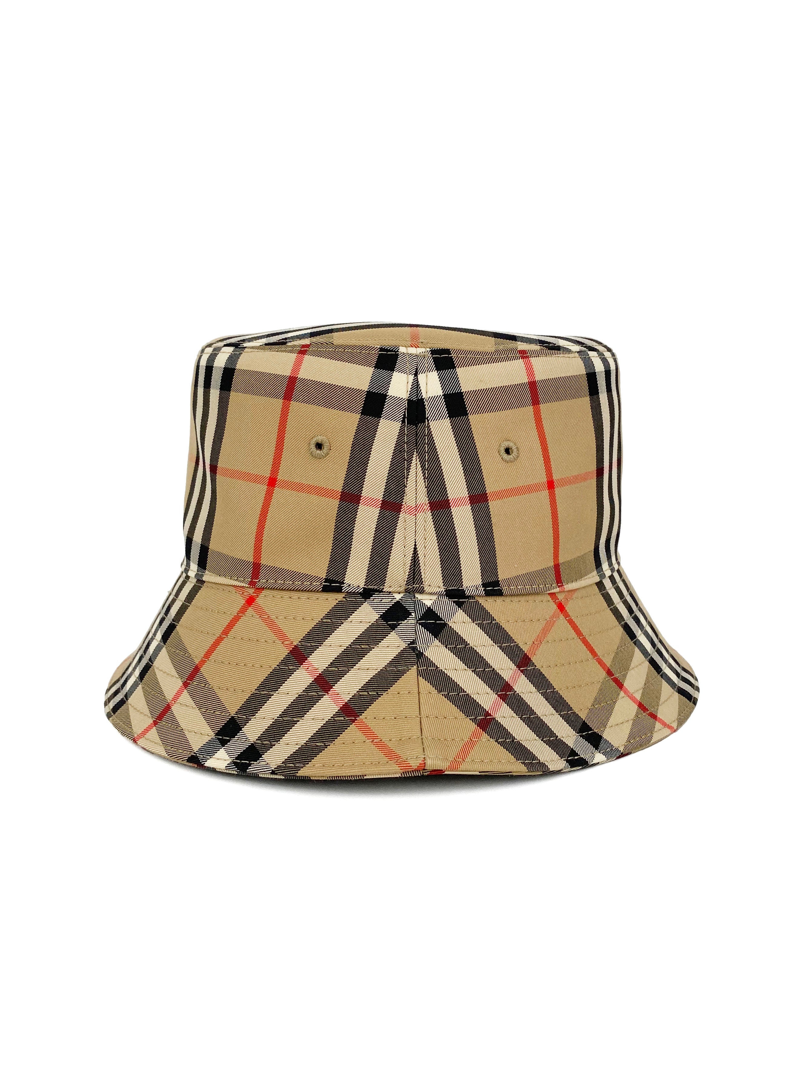 Burberry Vintage Check Technical Cotton Bucket Hat S
