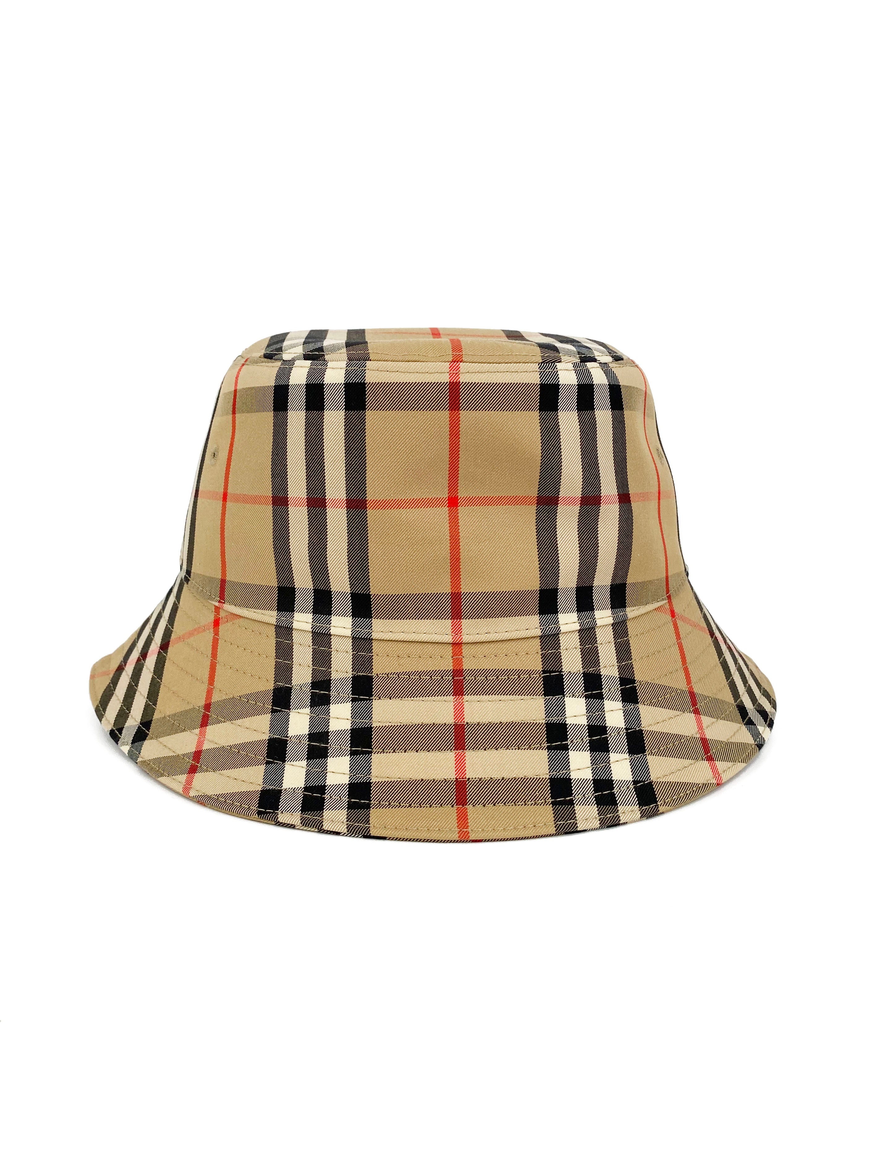 Burberry Vintage Check Technical Cotton Bucket Hat S