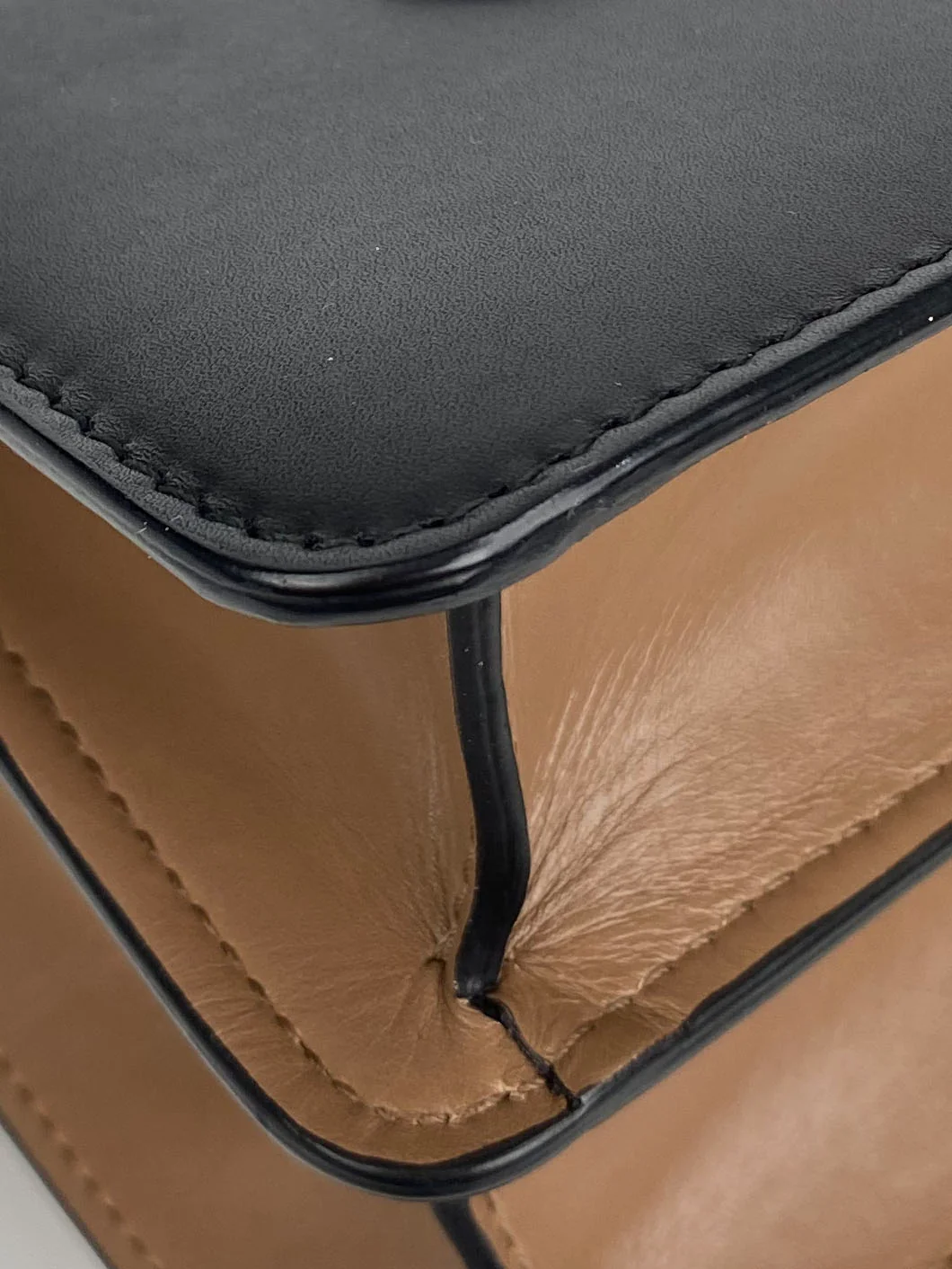 Bvlgari Black  Tan Two-tone Serpenti Bag