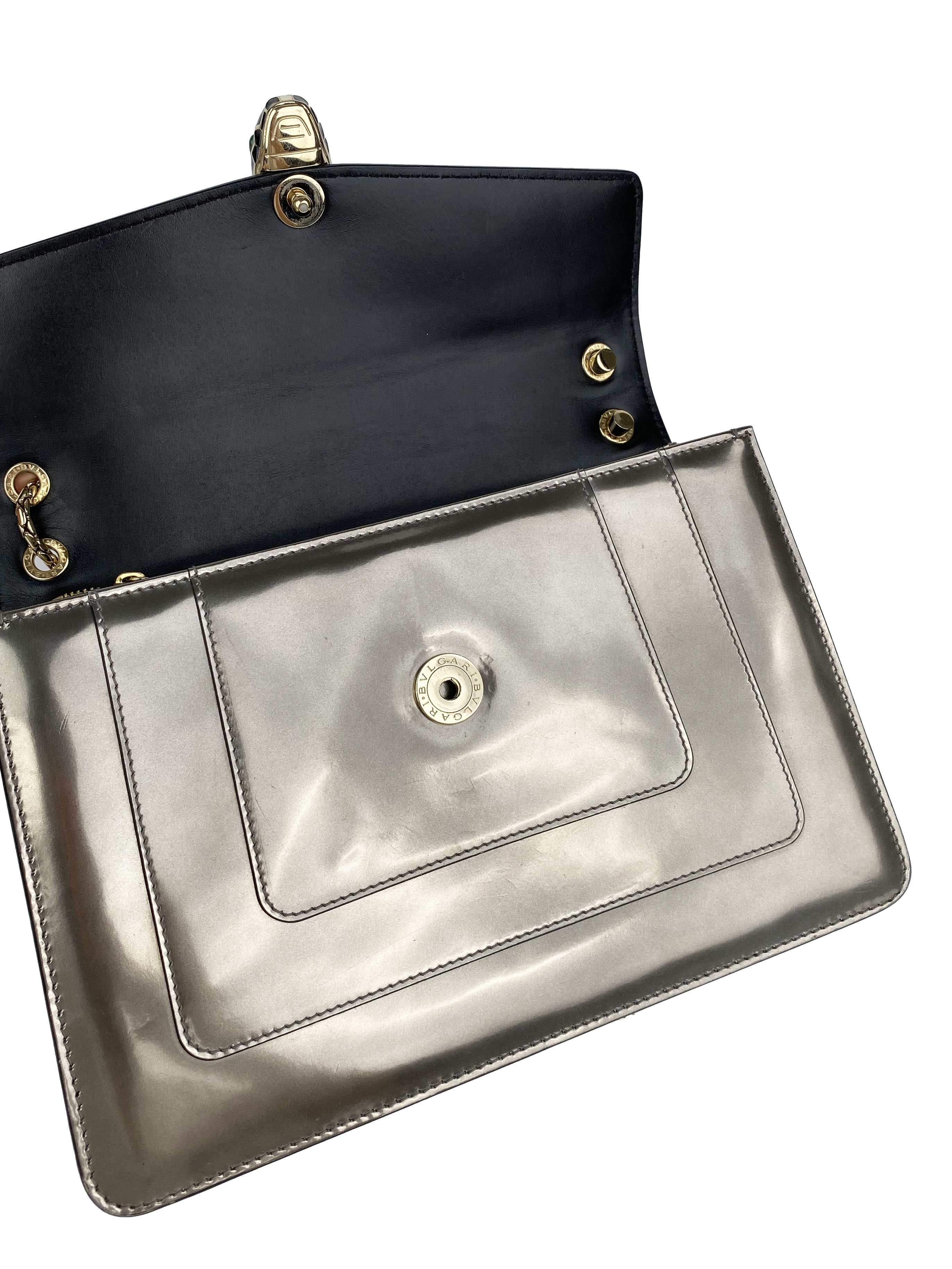 Bvlgari Silver Serpenti Forever Bag