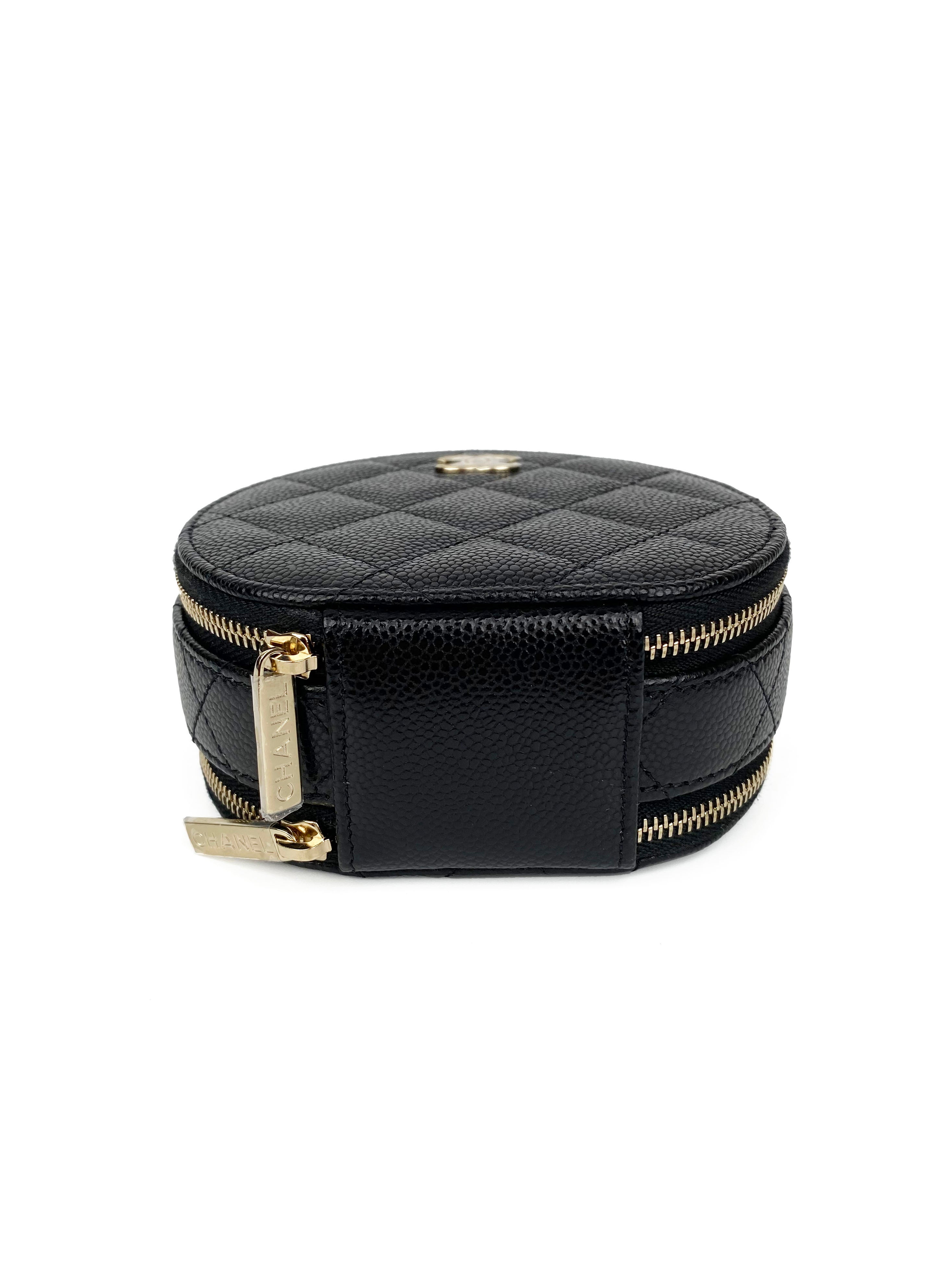 Chanel Black 22C Top Handle Vanity Bag