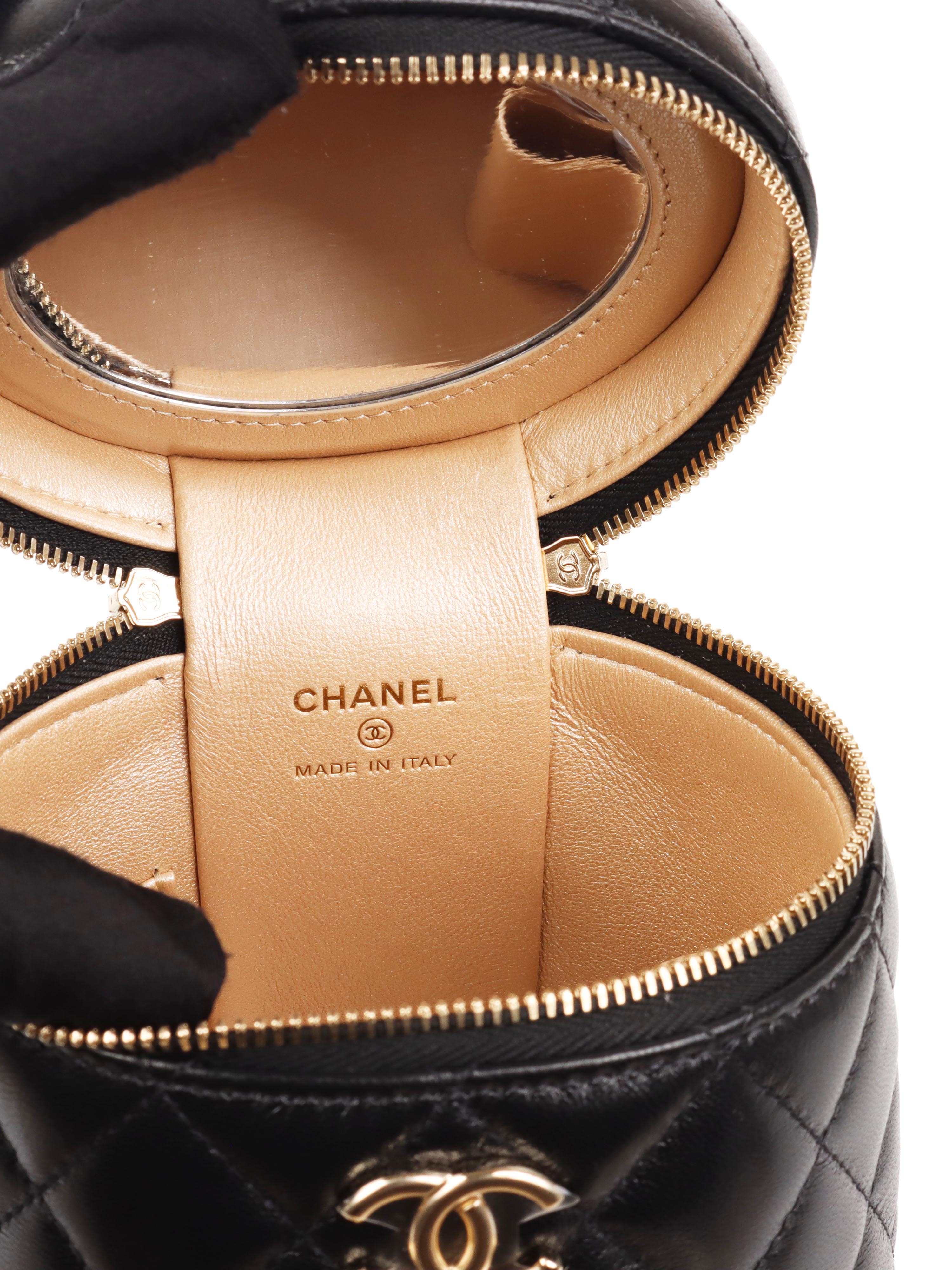 Chanel Black 22S Top Handle Vanity Bag