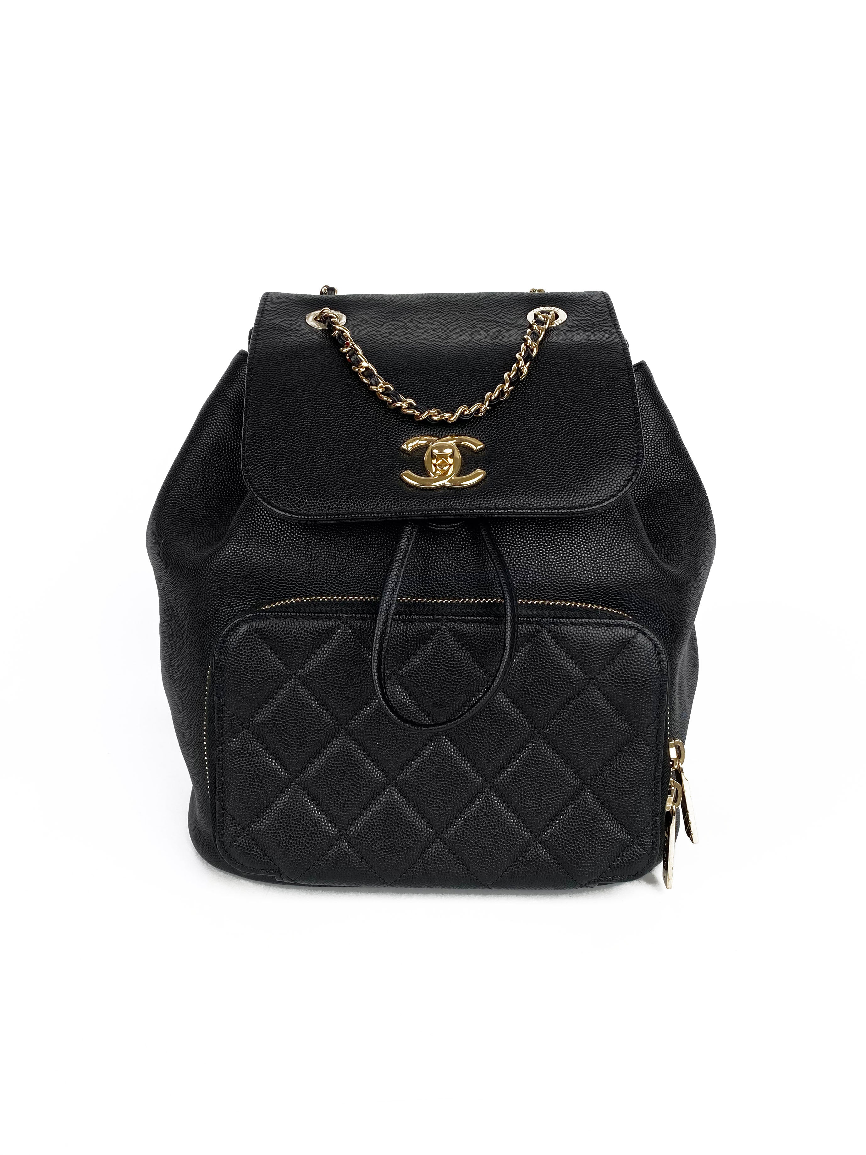 Chanel Black Business Affinity Backpack