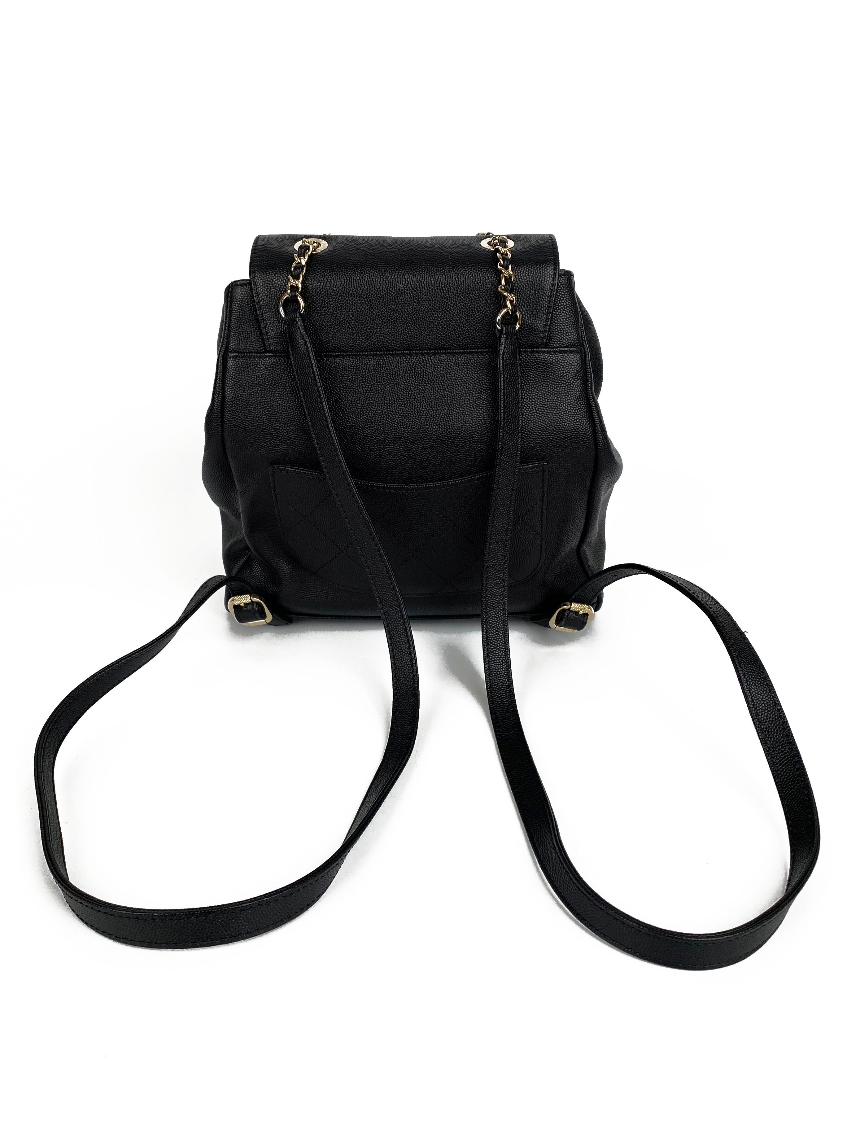 Chanel Black Business Affinity Backpack