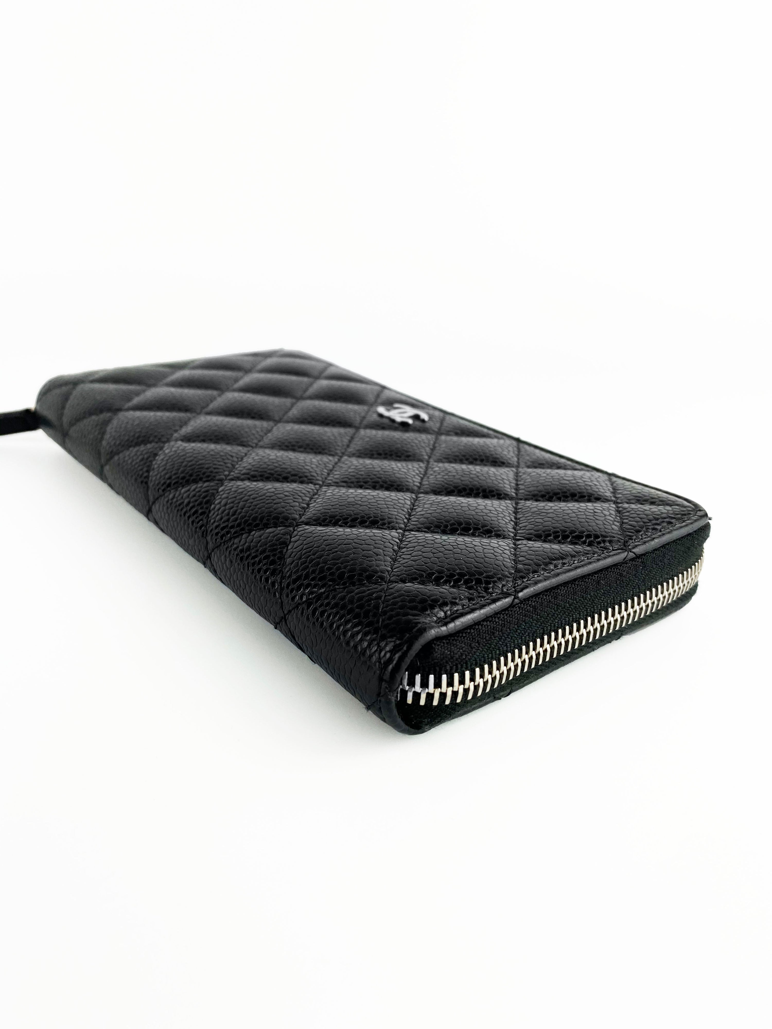 Chanel Black Classic Long Zipped Wallet