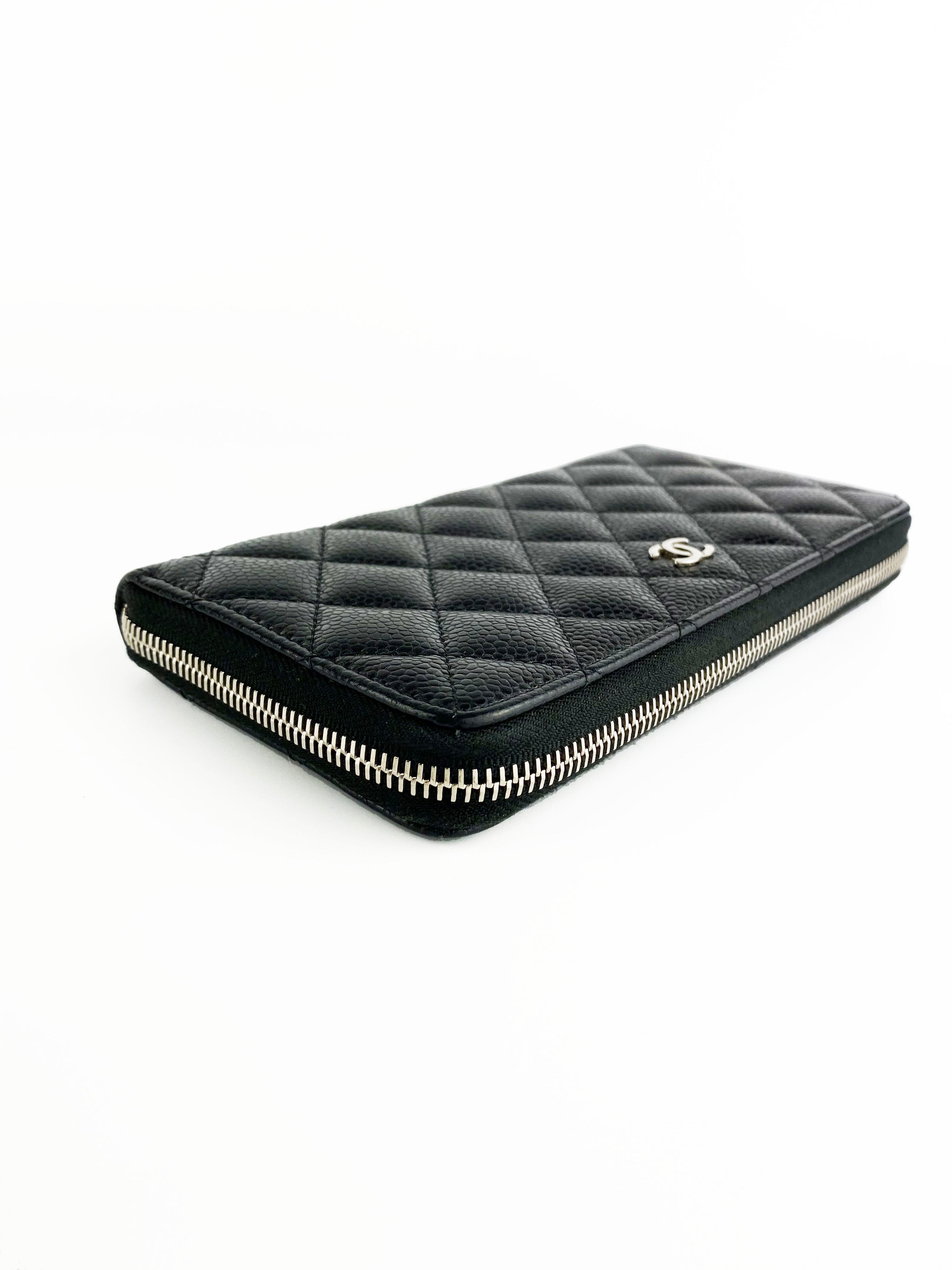 Chanel Black Classic Long Zipped Wallet