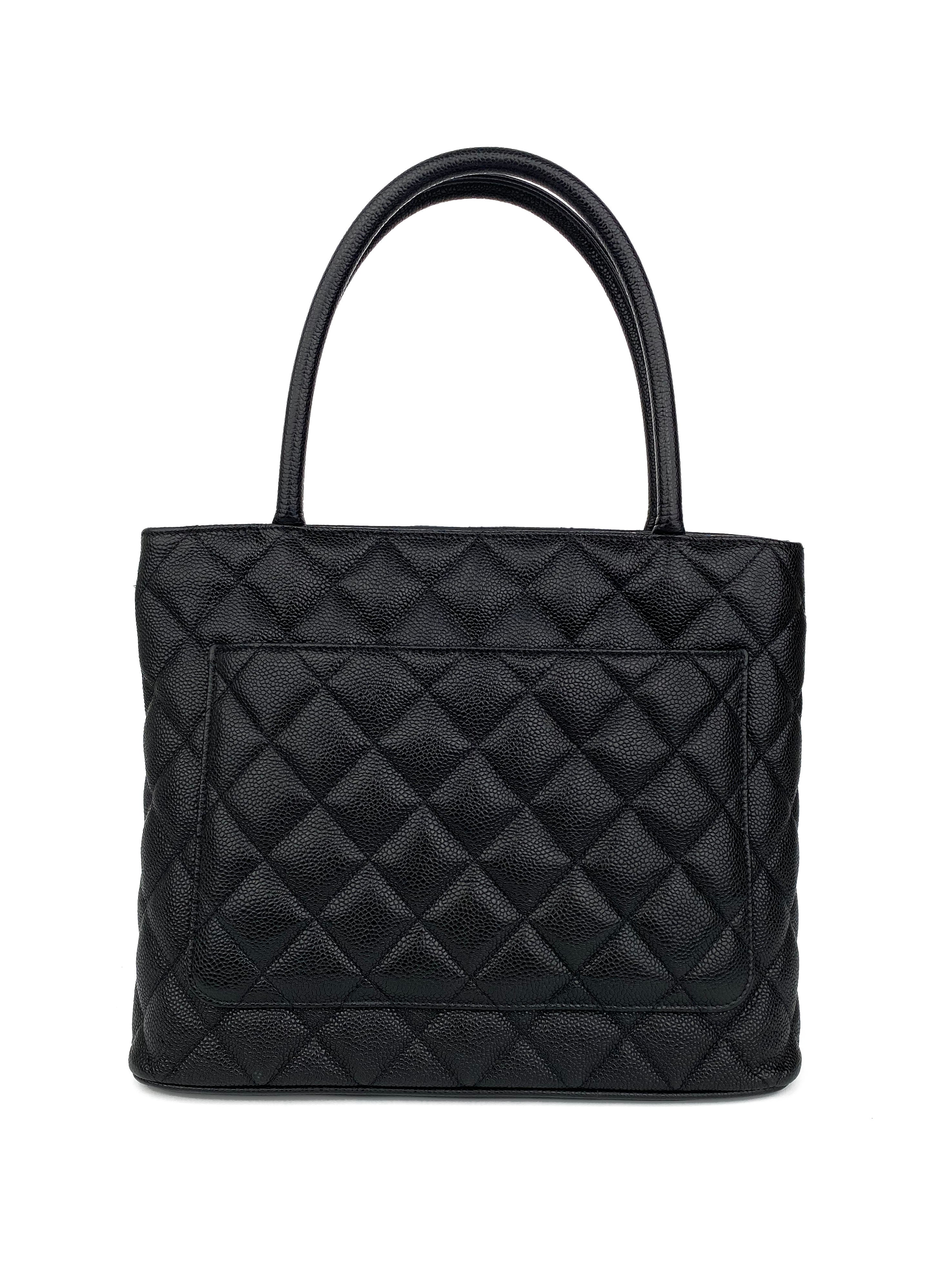 Chanel Black Medallion Tote Bag