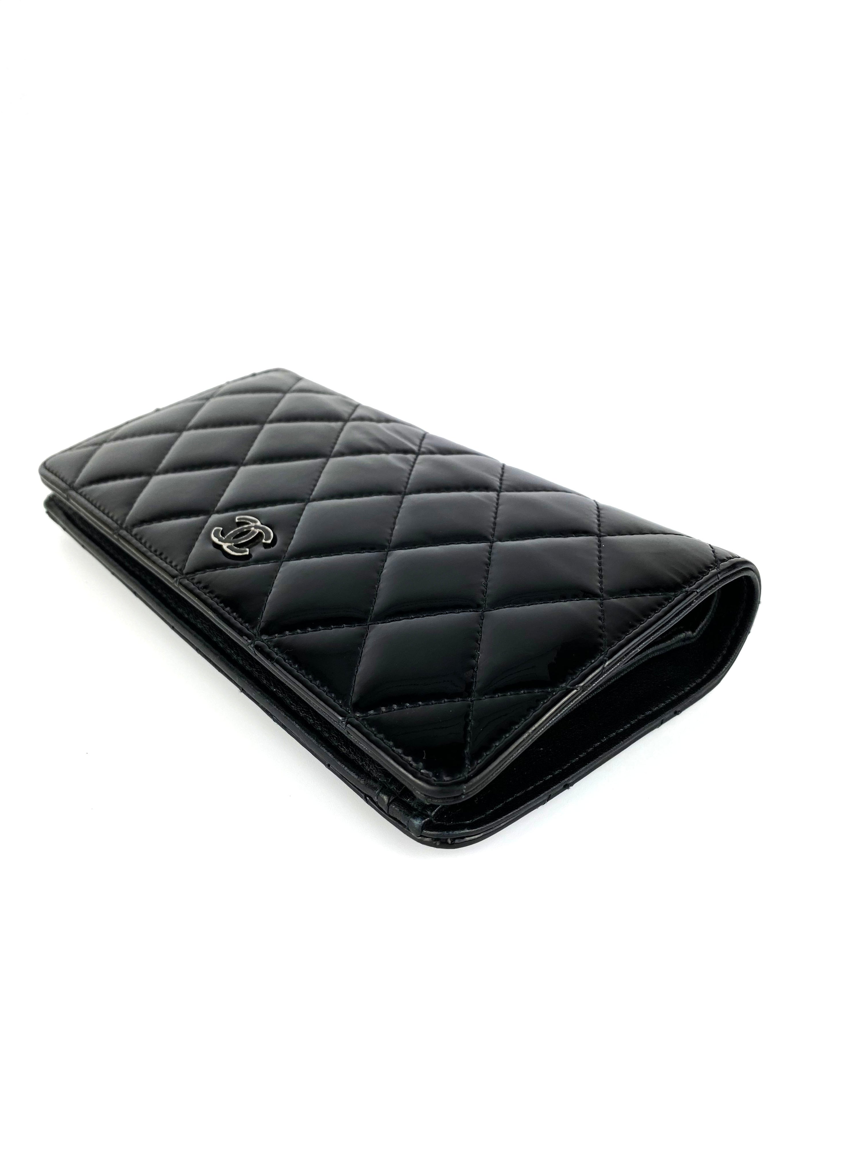 Chanel Black Patent Leather Wallet