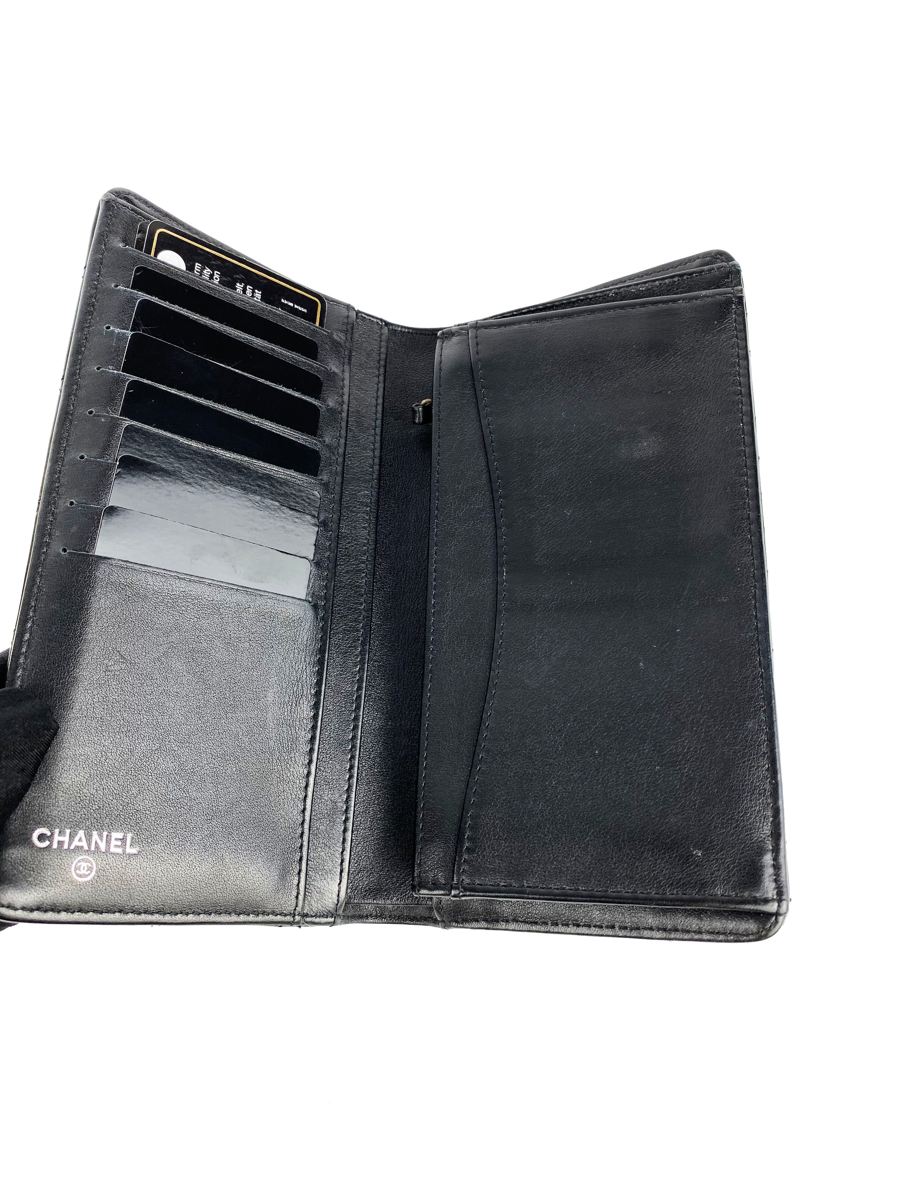 Chanel Black Patent Leather Wallet