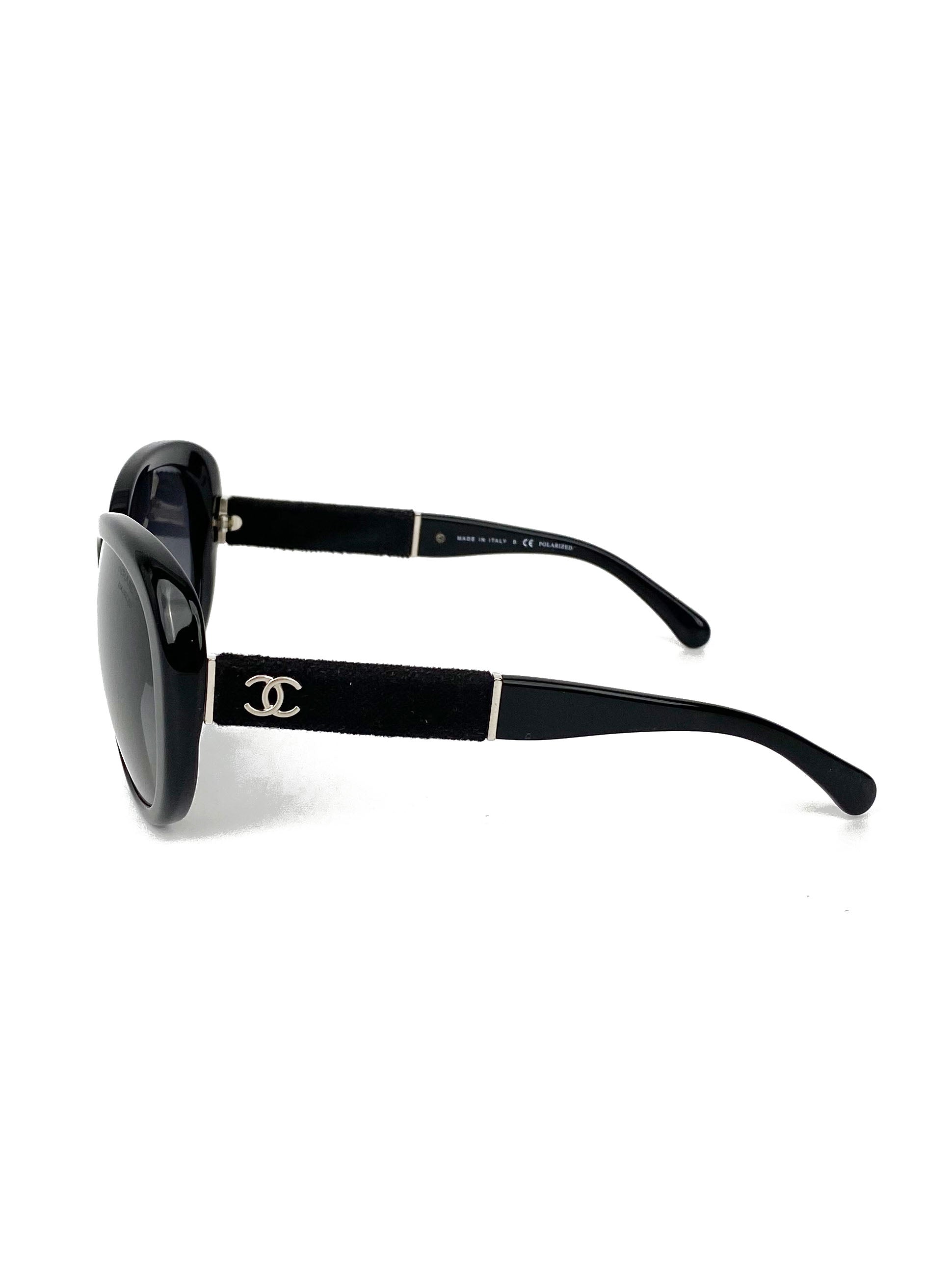 Chanel Black Polarised Sunglasses 5256