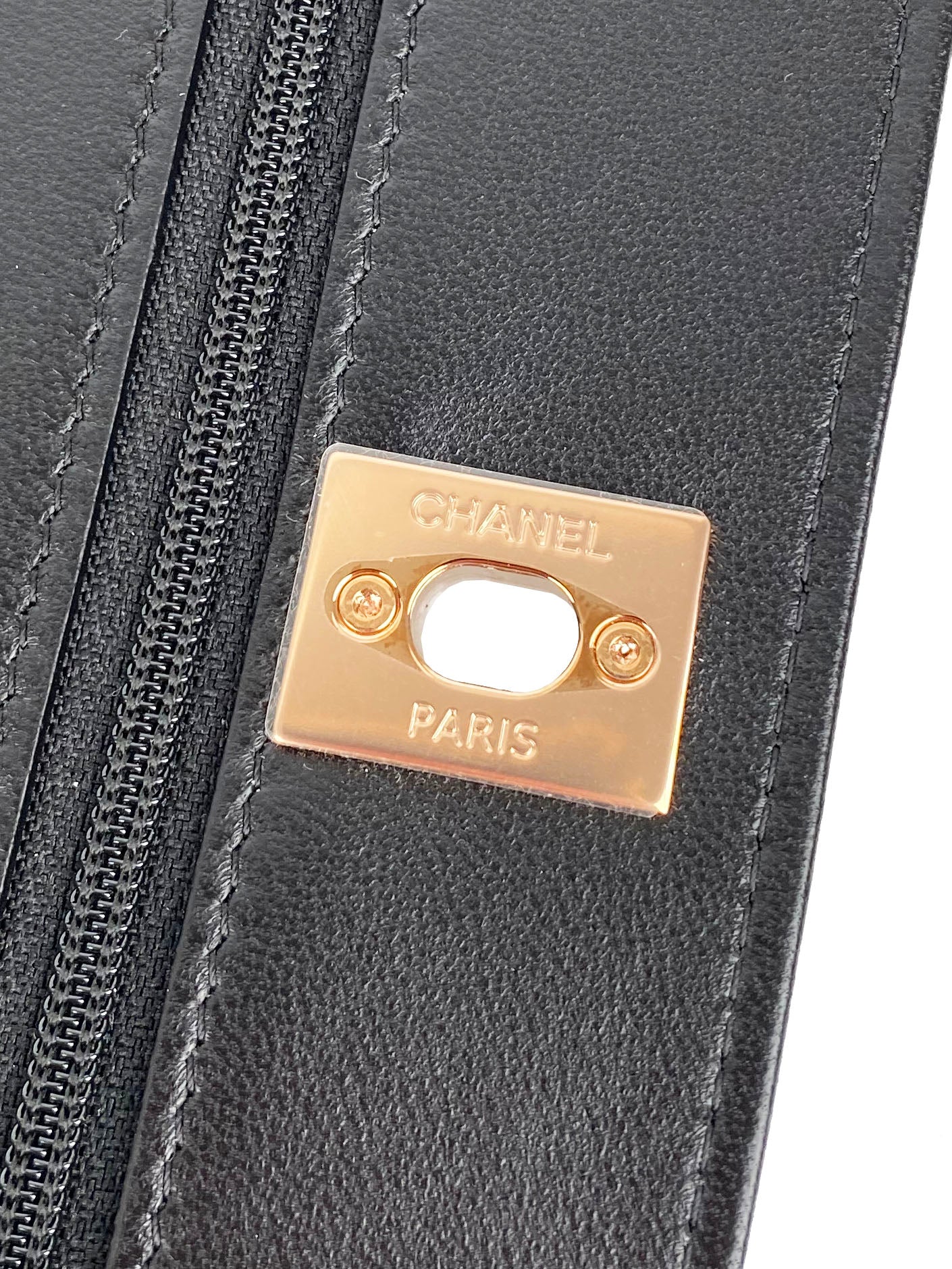 Chanel Black Trendy Wallet on Chain with Rose Gold Hardware