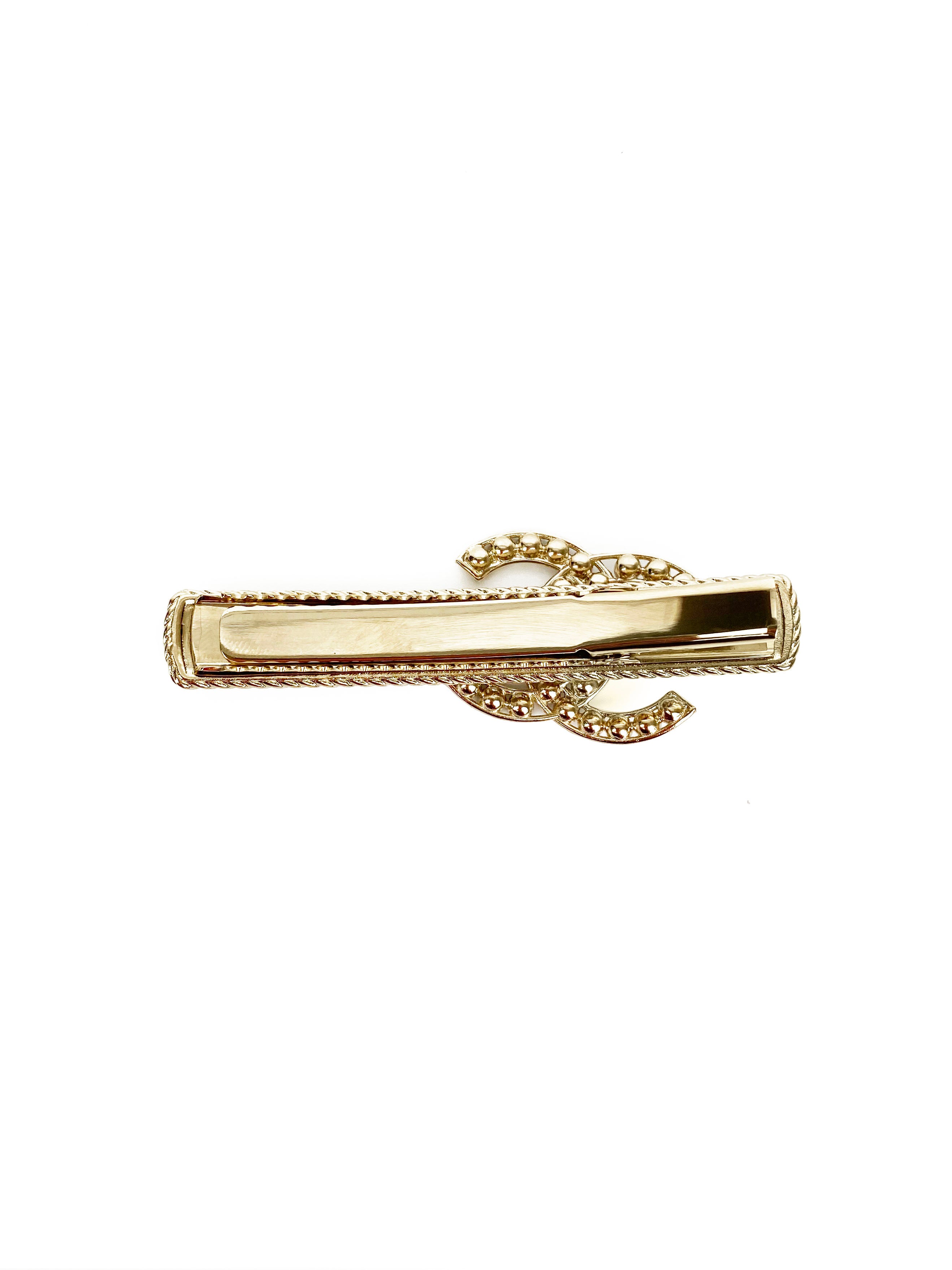 Chanel CC Faux Pearl and Diamante Hair Barrette