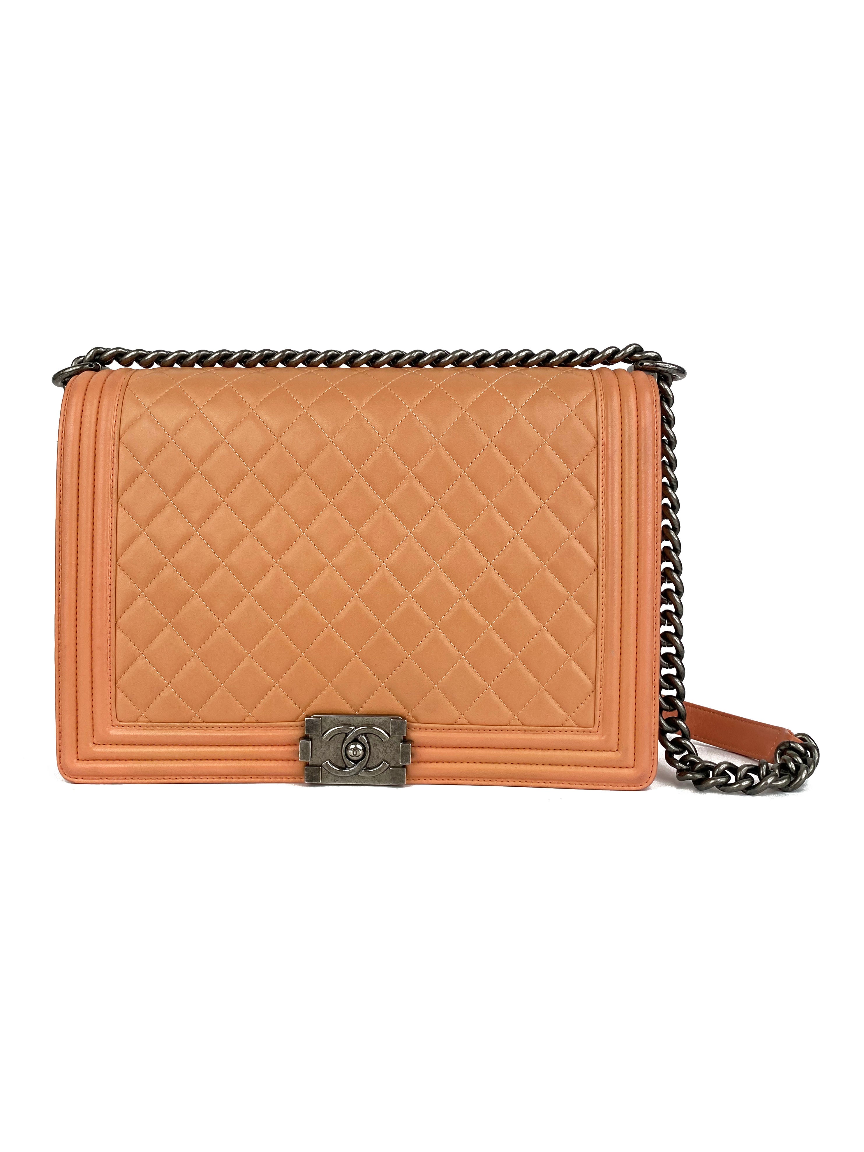 Chanel Jumbo Salmon Boy Bag