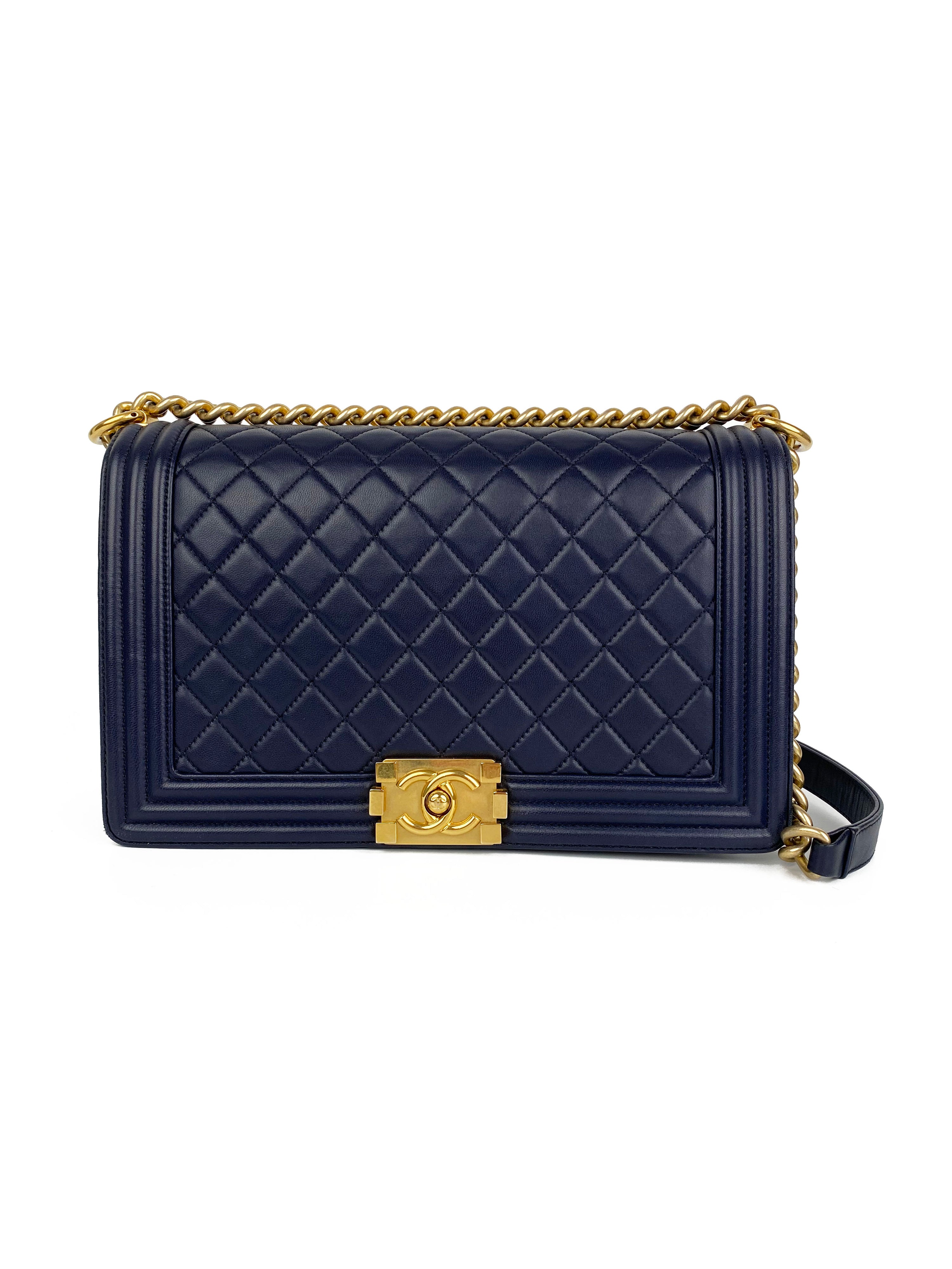 Chanel Large Navy Boy Bag