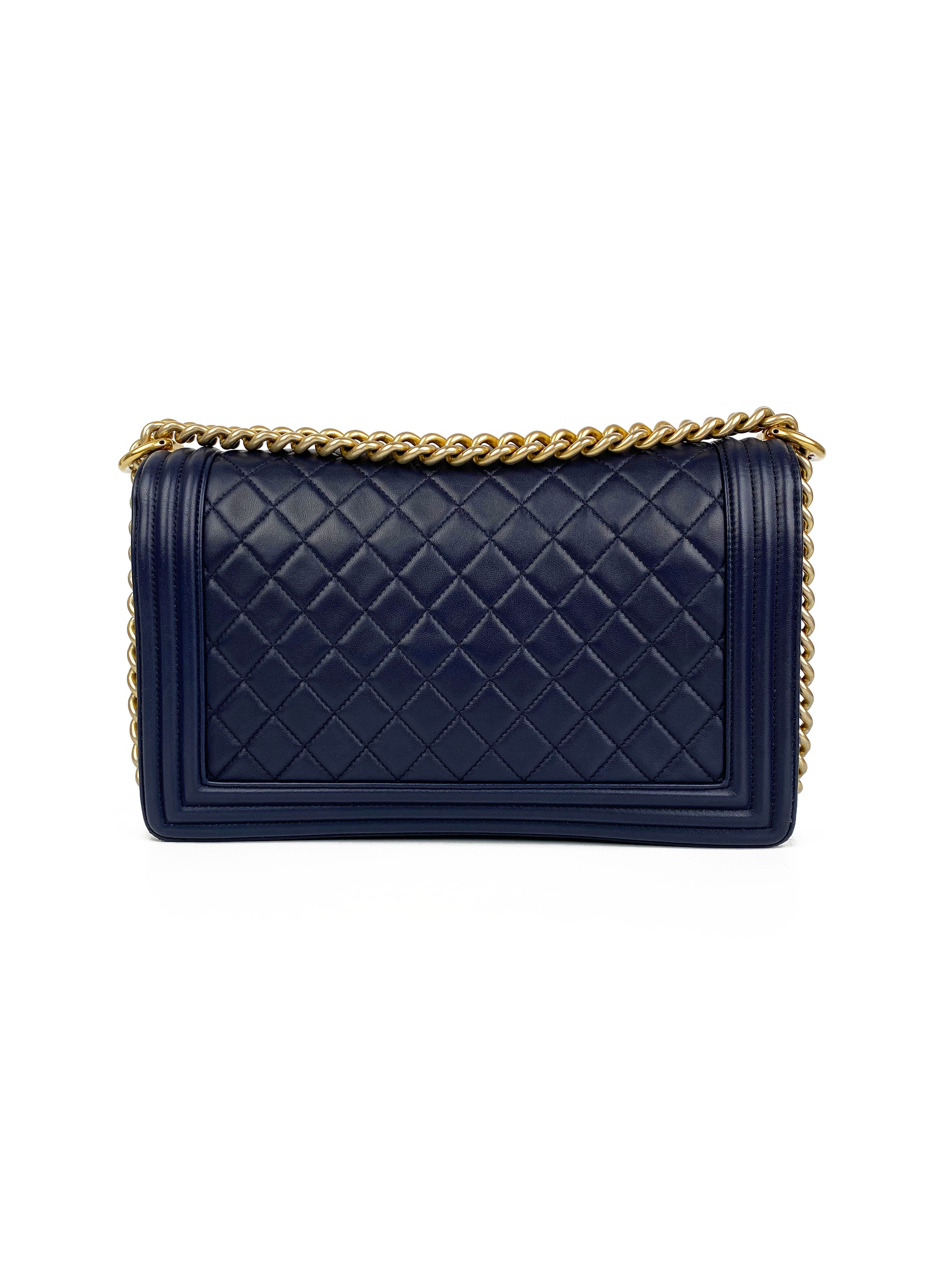 Chanel Large Navy Boy Bag