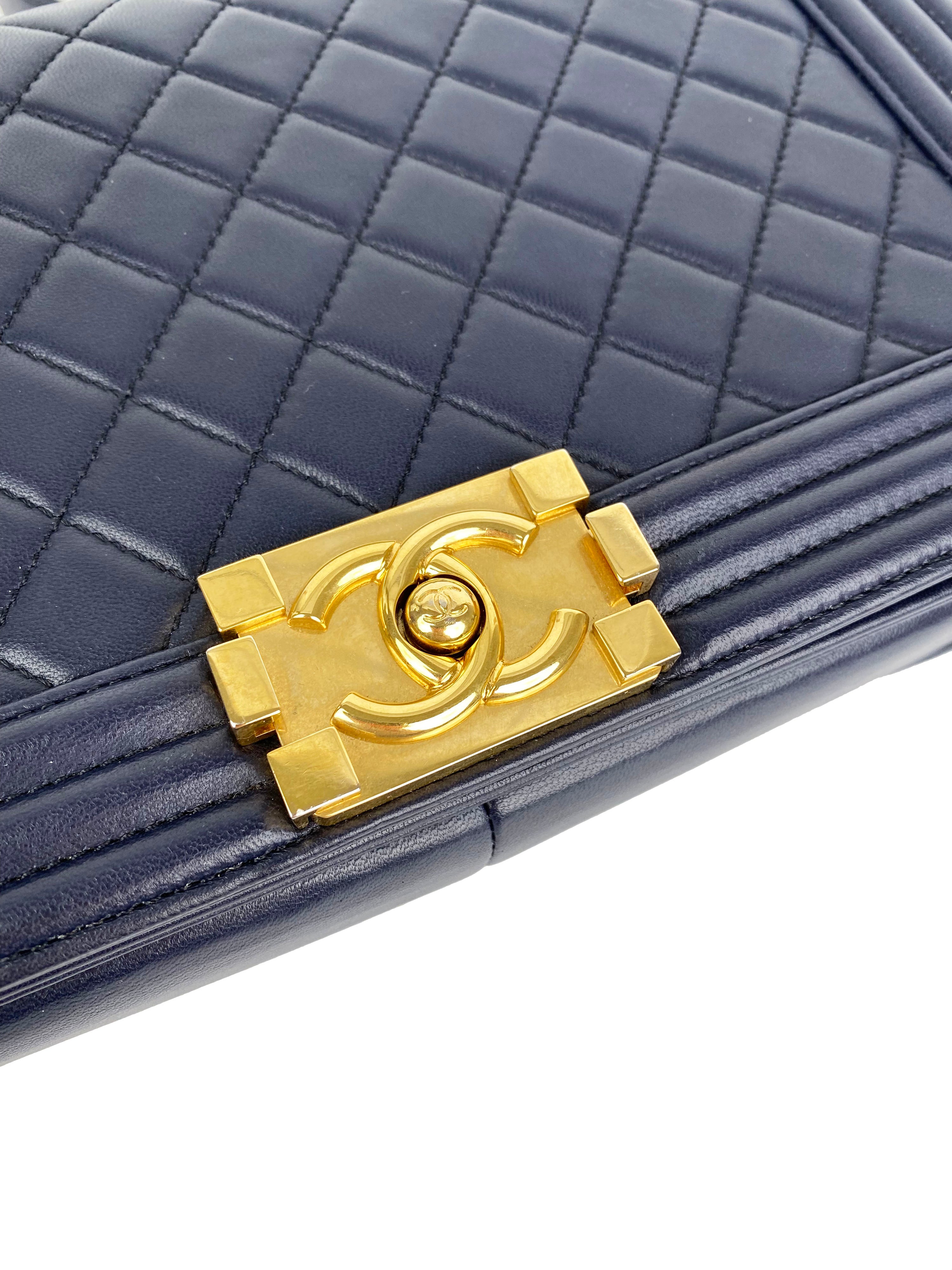 Chanel Large Navy Boy Bag