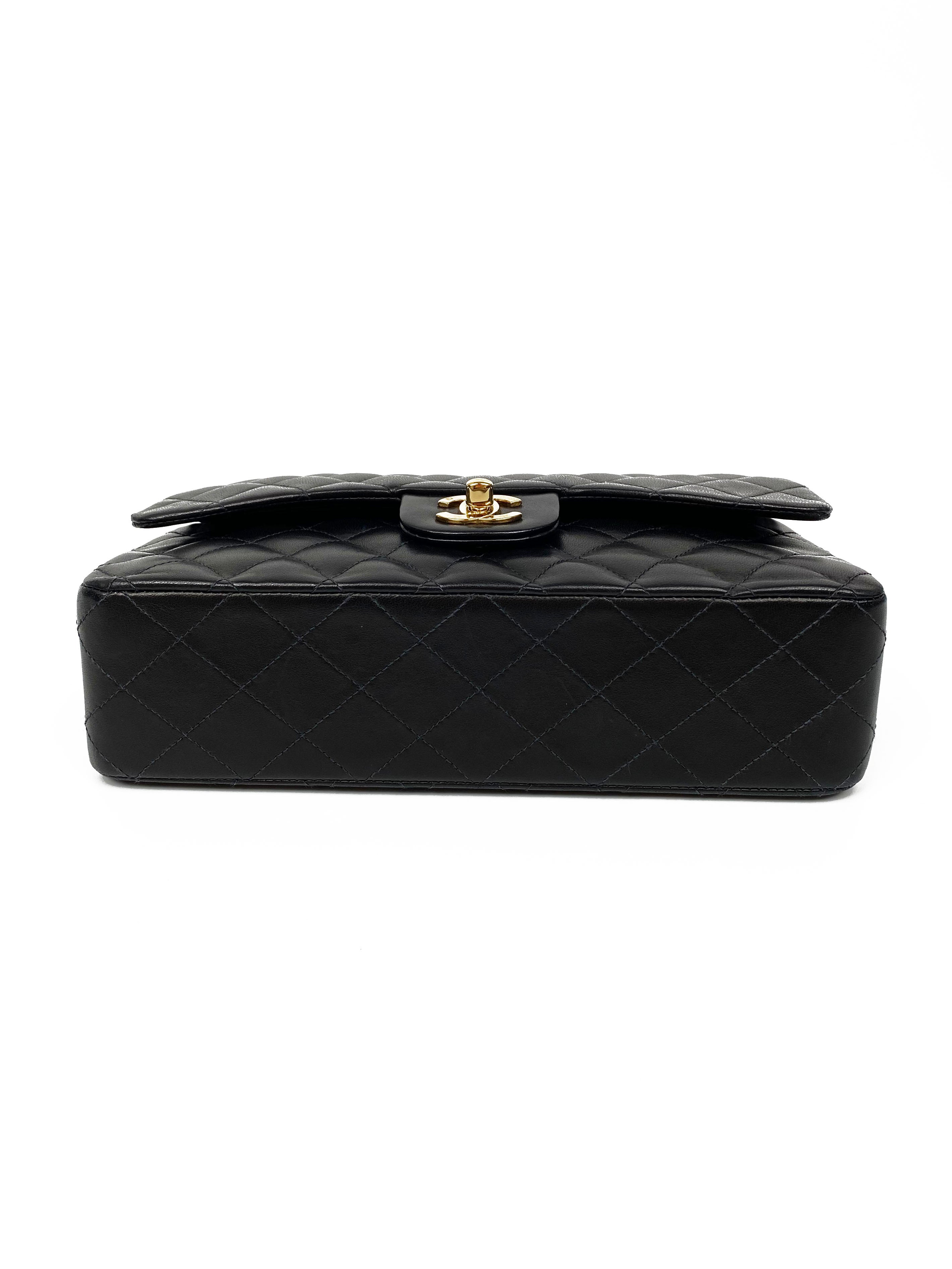 Chanel Medium Black Lambskin Classic Flap Bag