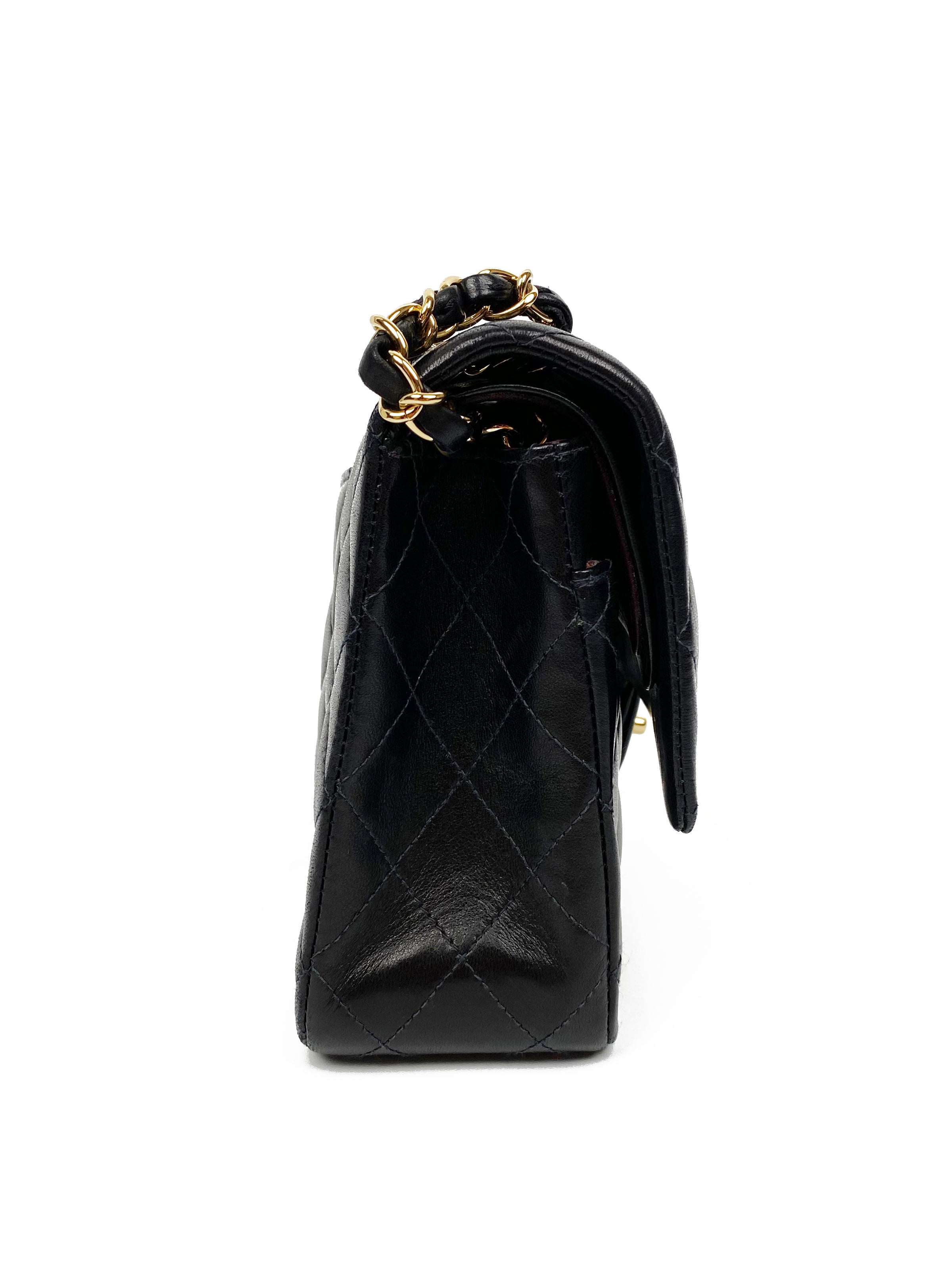 Chanel Medium Black Lambskin Classic Flap Bag