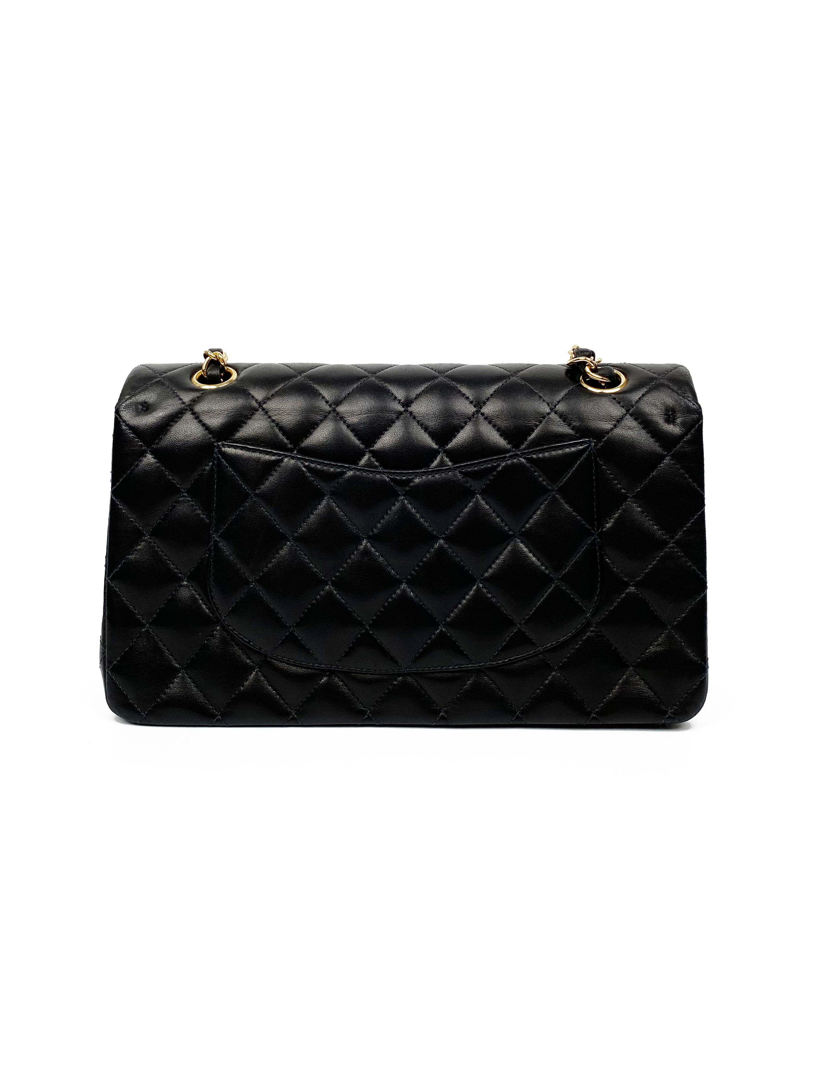 Chanel Medium Black Lambskin Classic Flap Bag