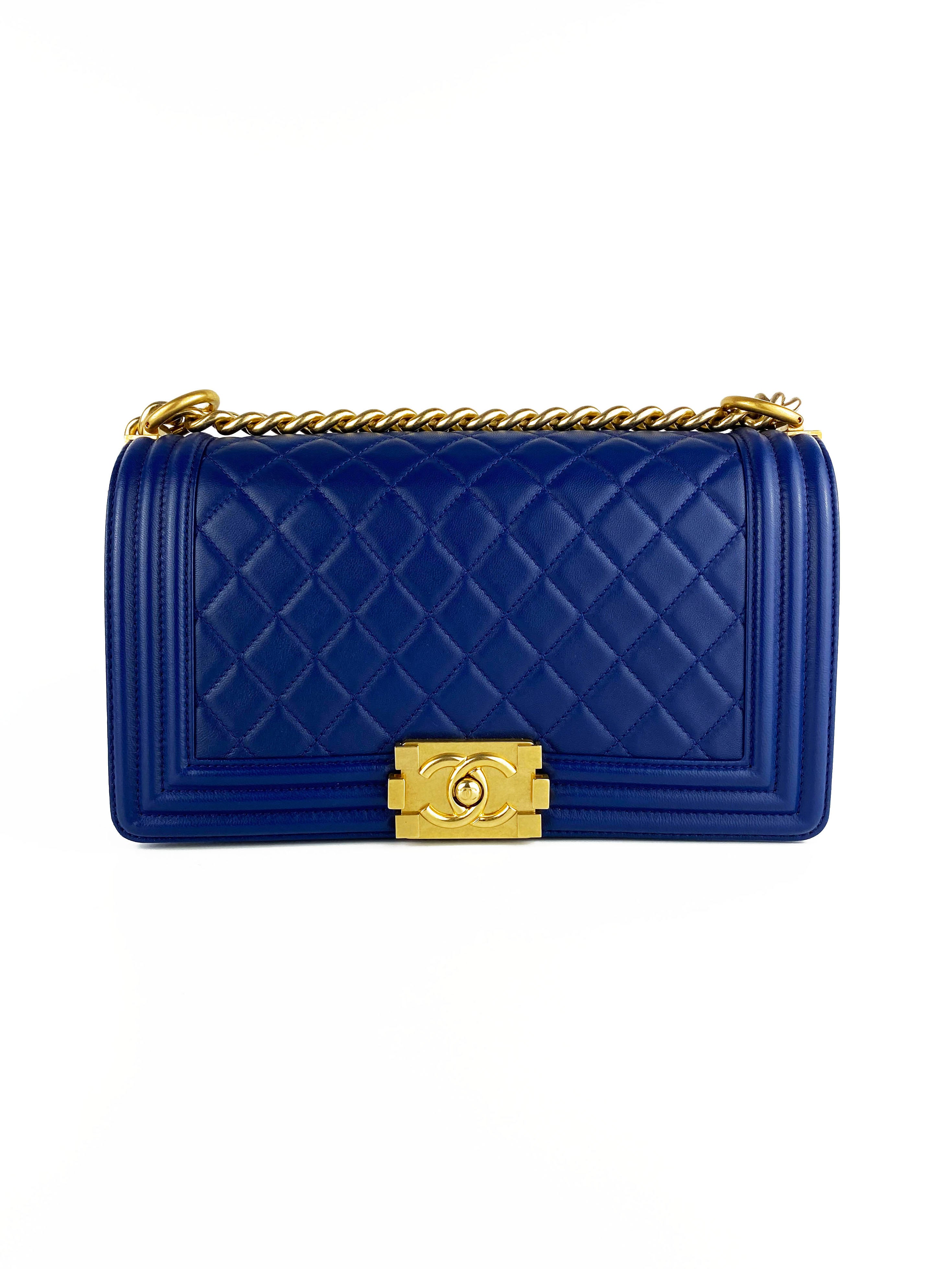 Chanel Medium Blue Boy Bag