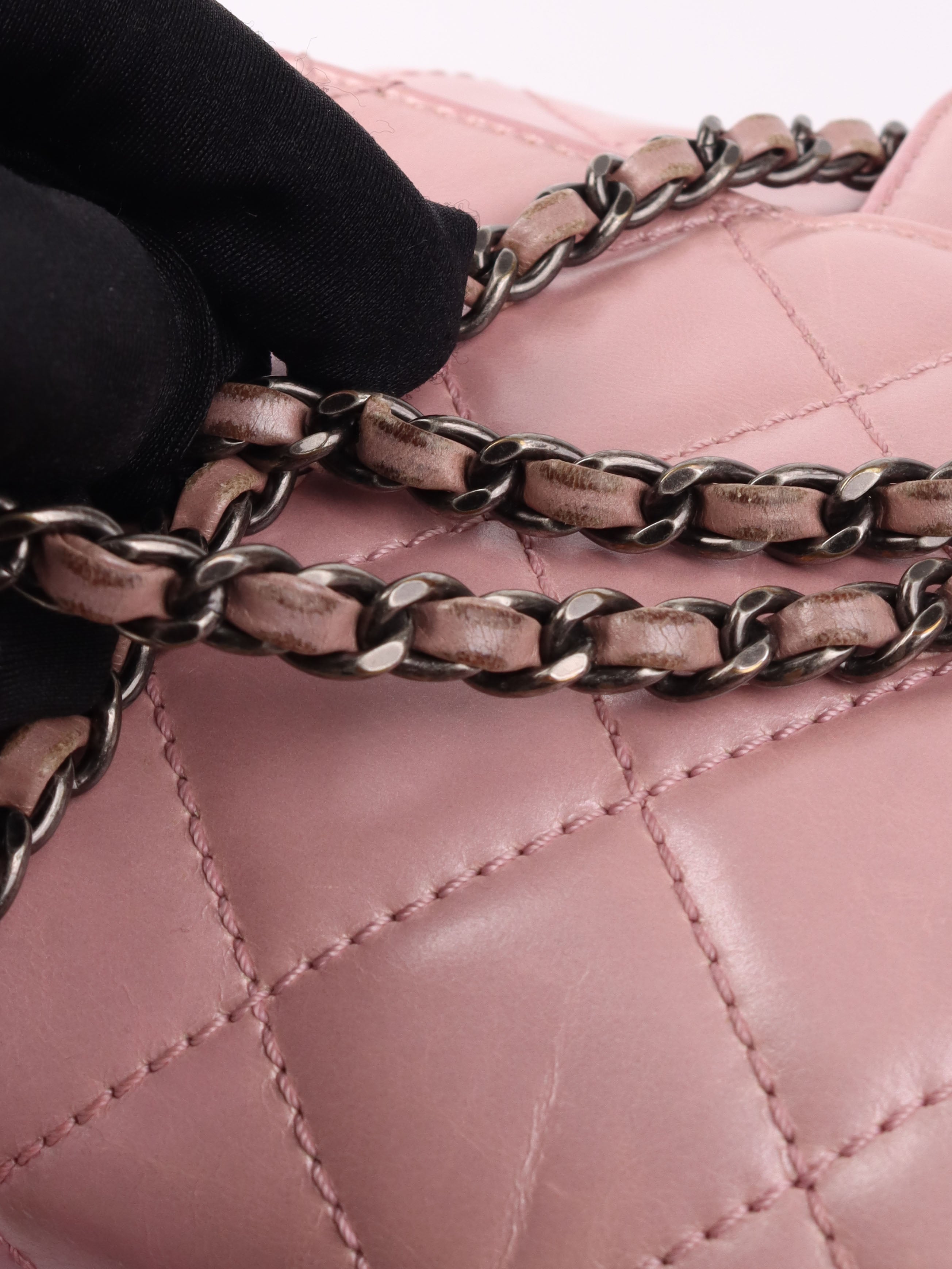 Chanel Medium Pink Metallic Flap Bag