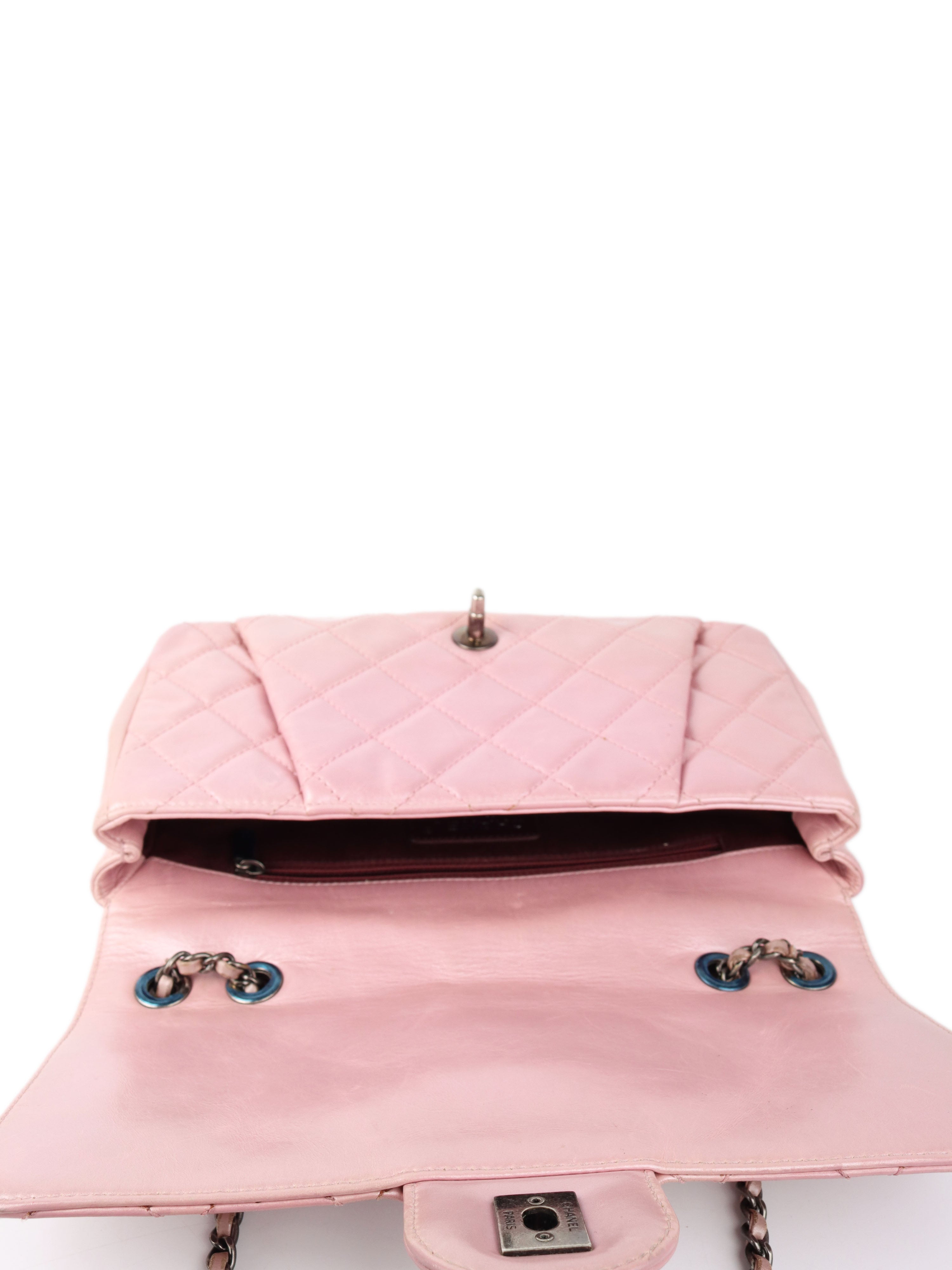 Chanel Medium Pink Metallic Flap Bag