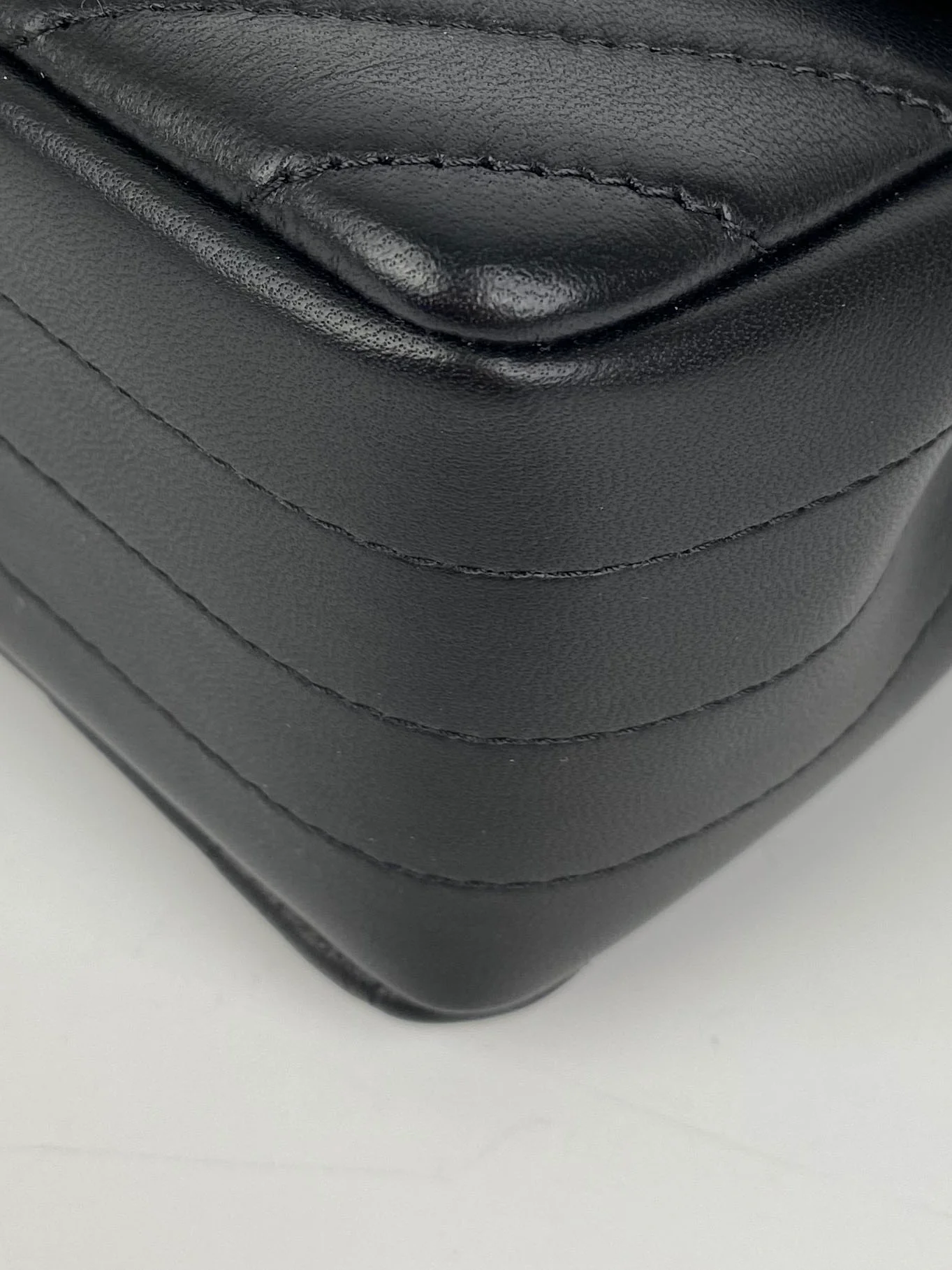 Chanel Mini Black Chevron Classic Flap Bag