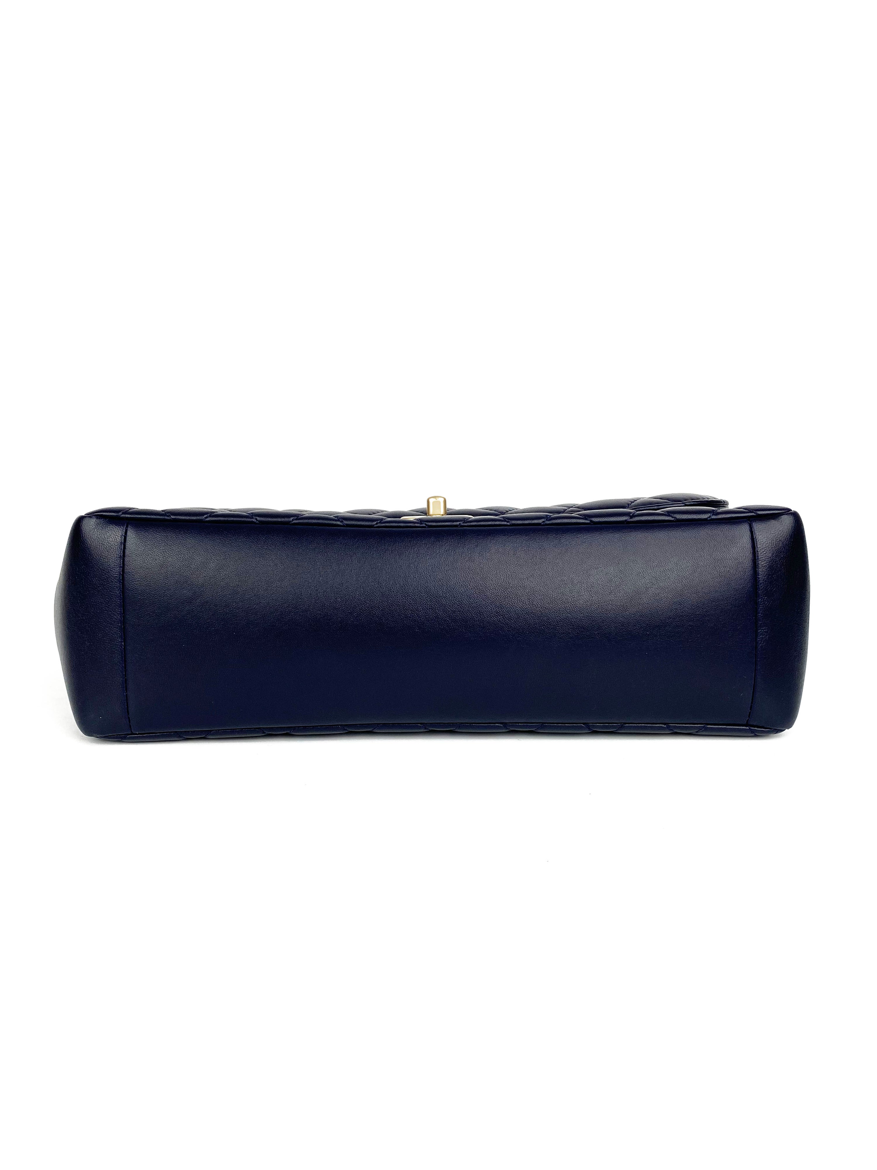 Chanel Navy Jumbo Mademoiselle Chic Flap Bag