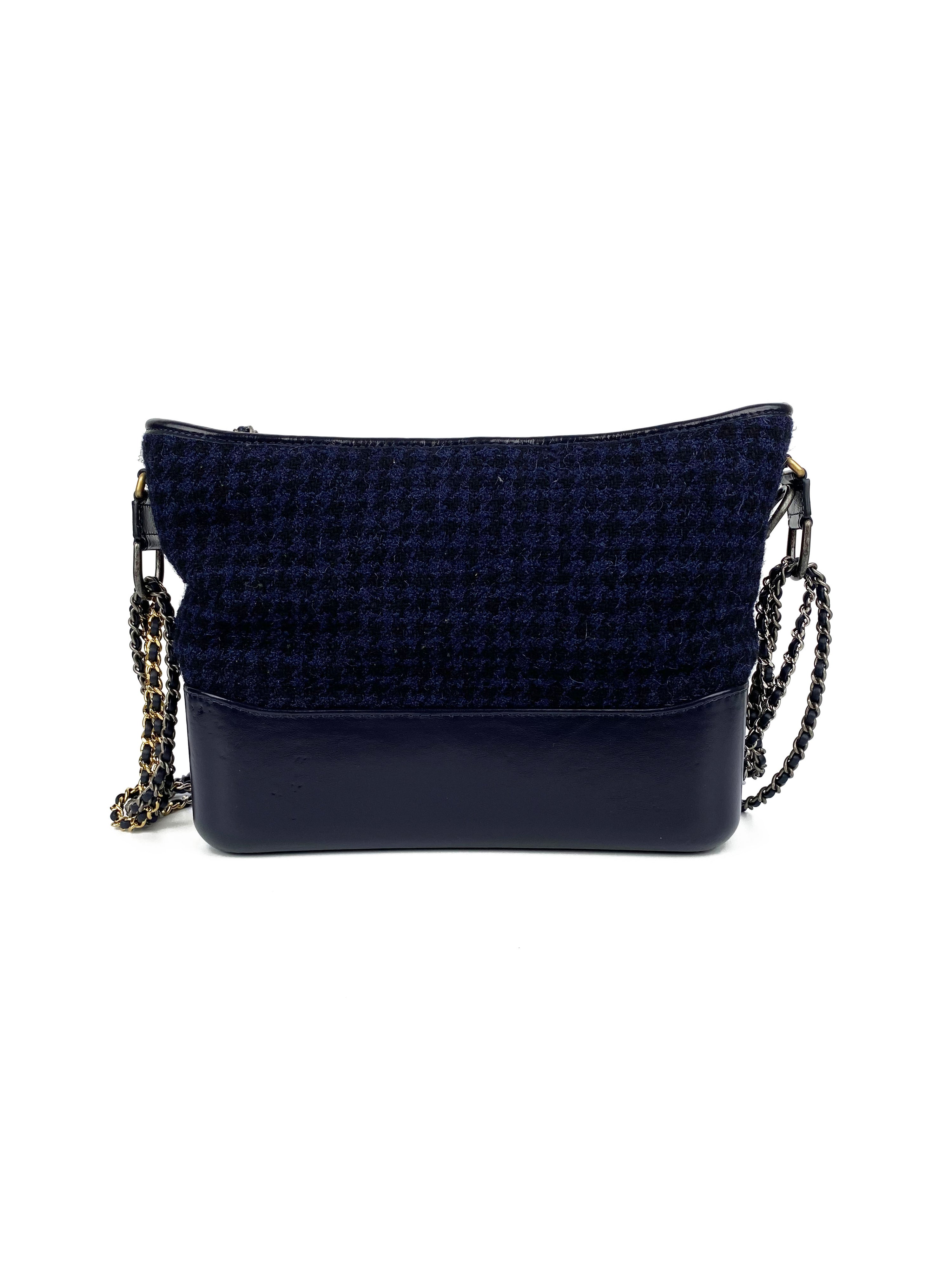 Chanel Navy Tweed Gabrielle Bag