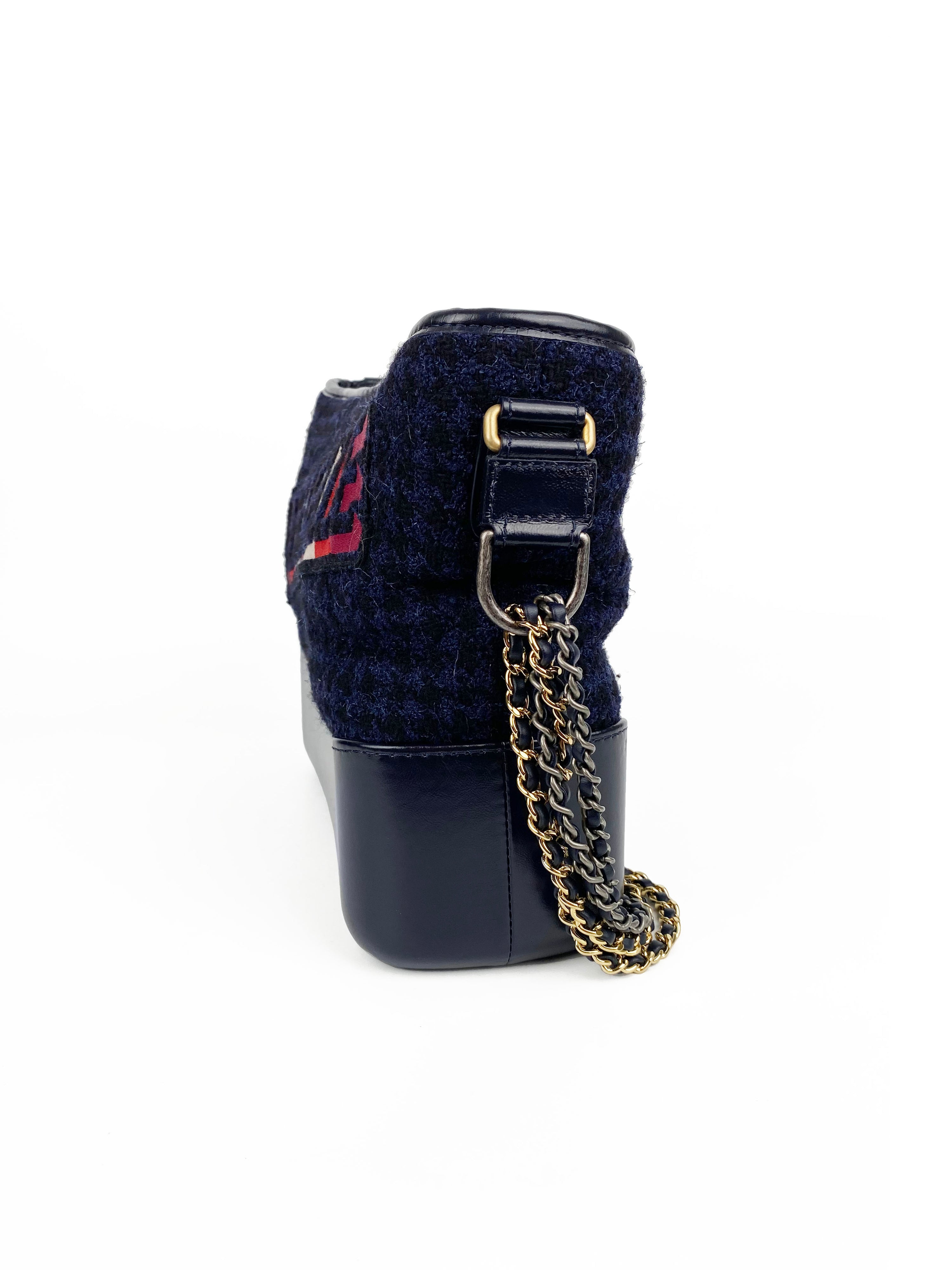 Chanel Navy Tweed Gabrielle Bag