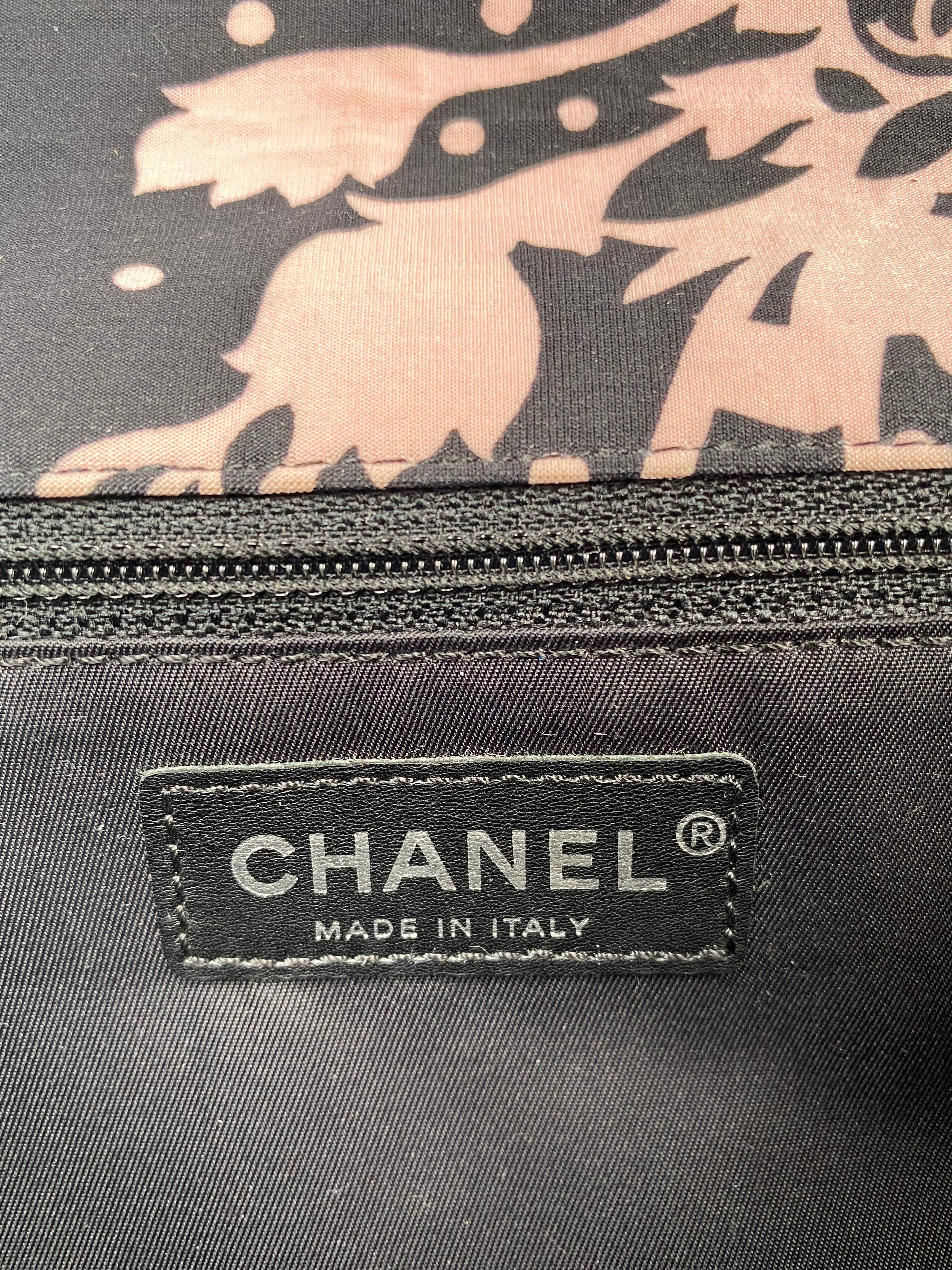 Chanel Pink 
Black Medium Classic Flap Bag