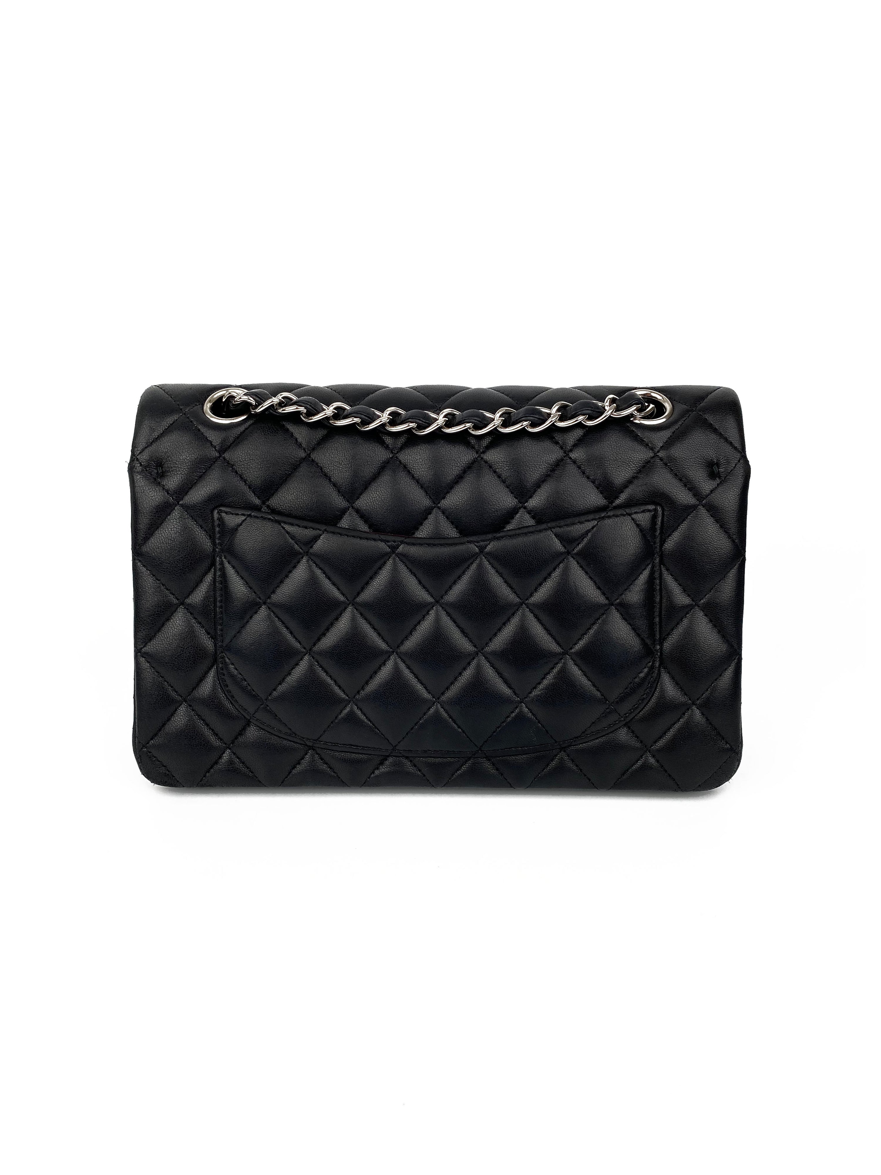 Chanel Small Black Lambskin Classic Flap Bag