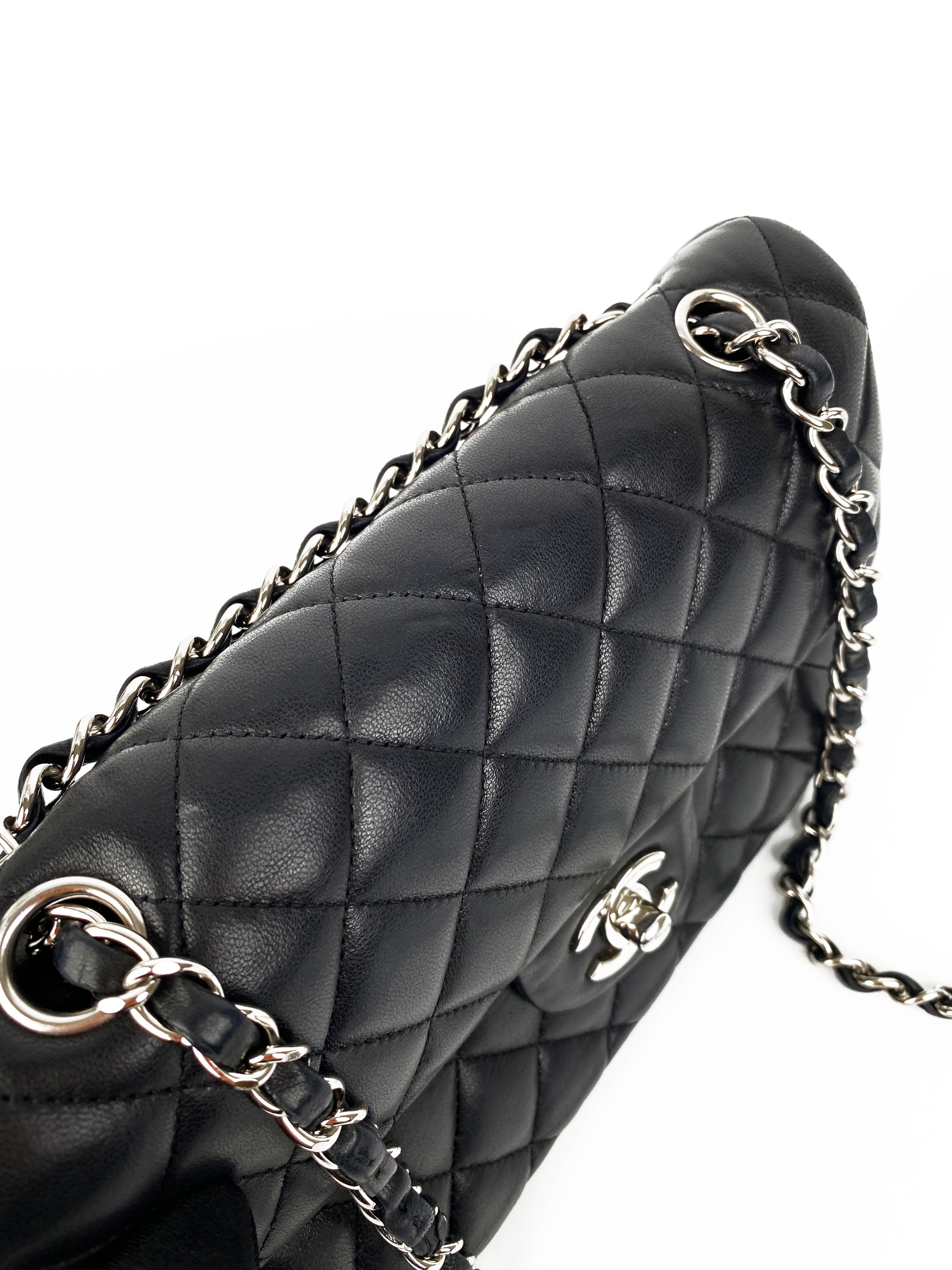 Chanel Small Black Lambskin Classic Flap Bag