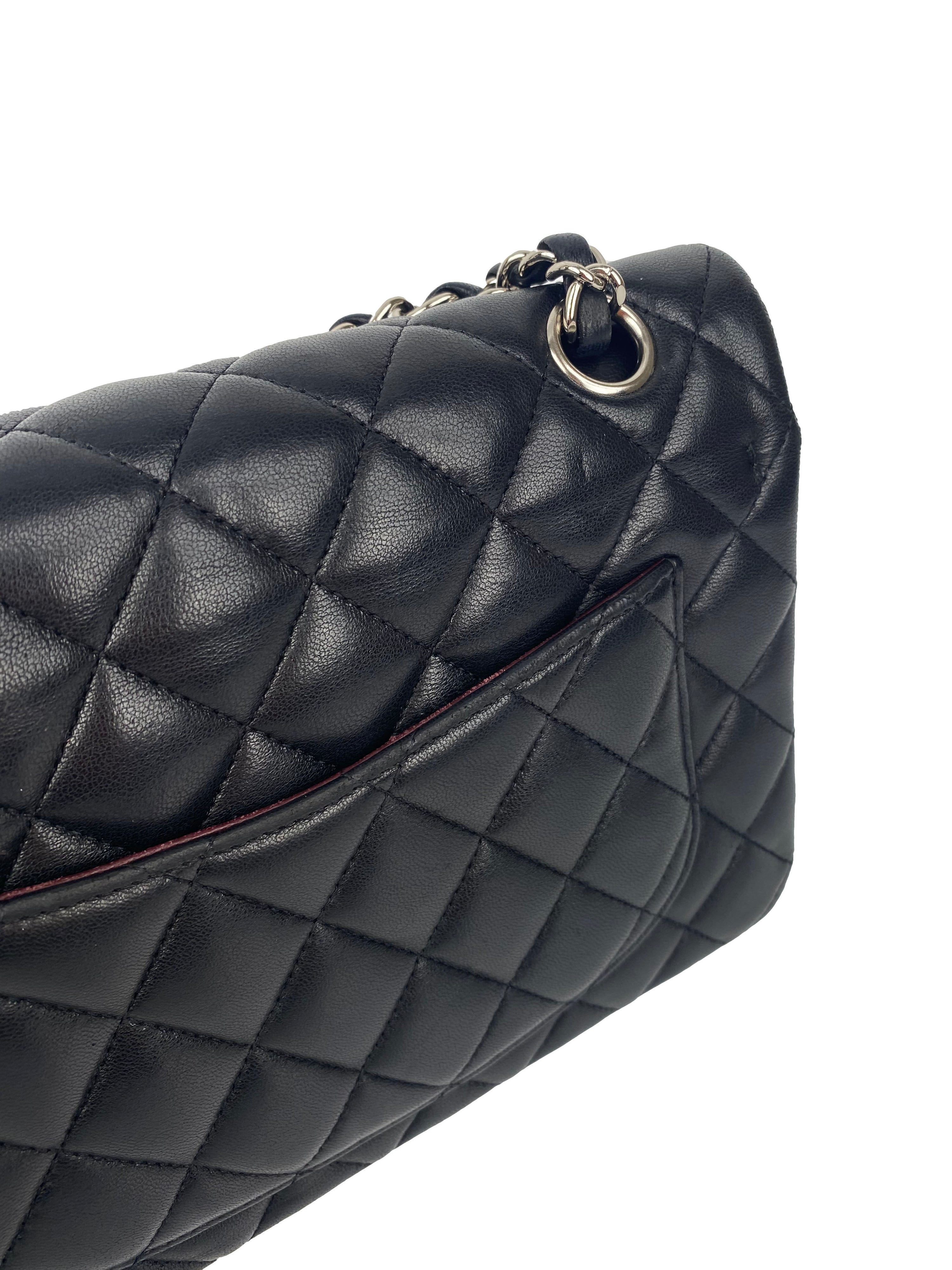 Chanel Small Black Lambskin Classic Flap Bag