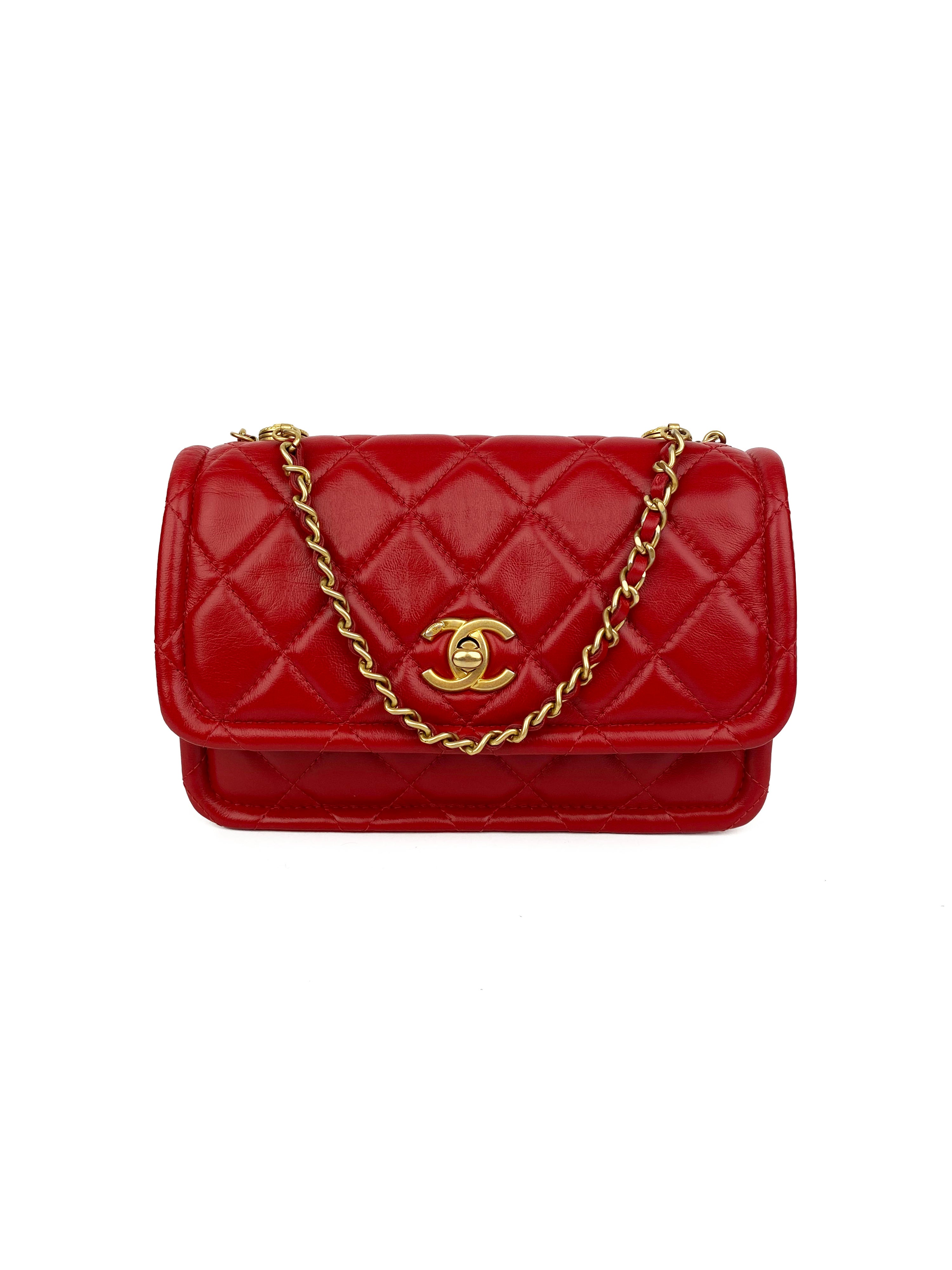 Chanel Small Red Flap Bag