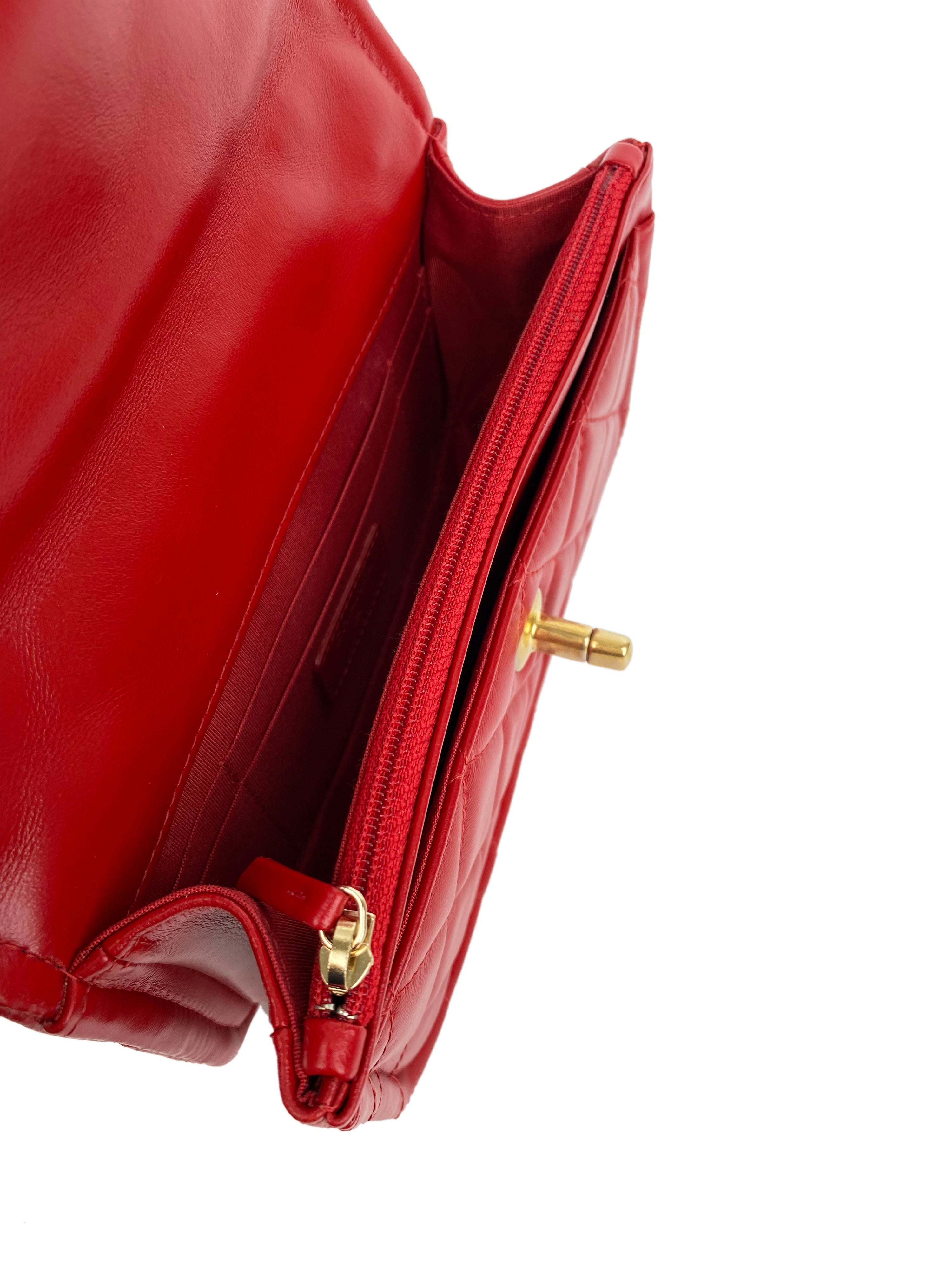 Chanel Small Red Flap Bag