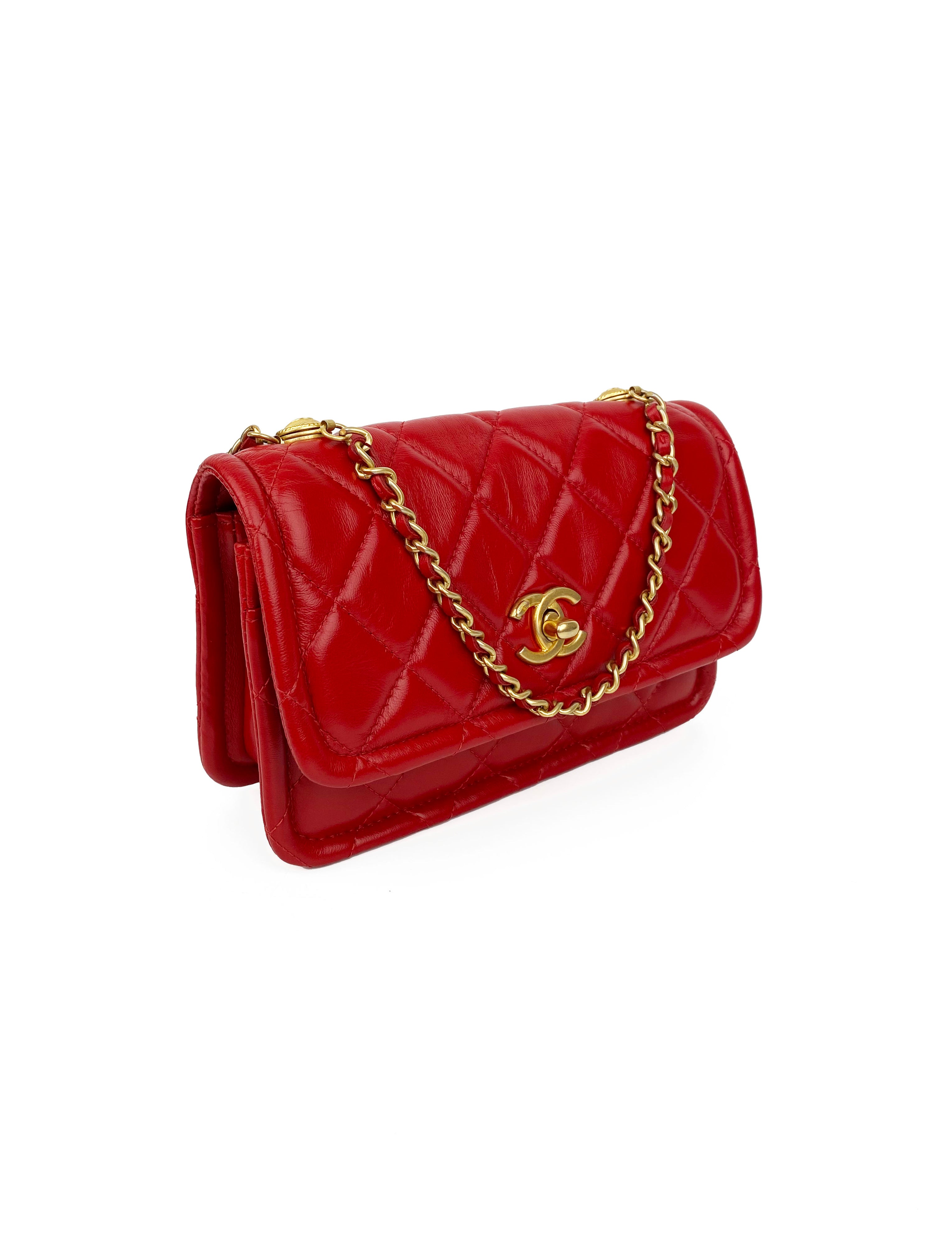 Chanel Small Red Flap Bag