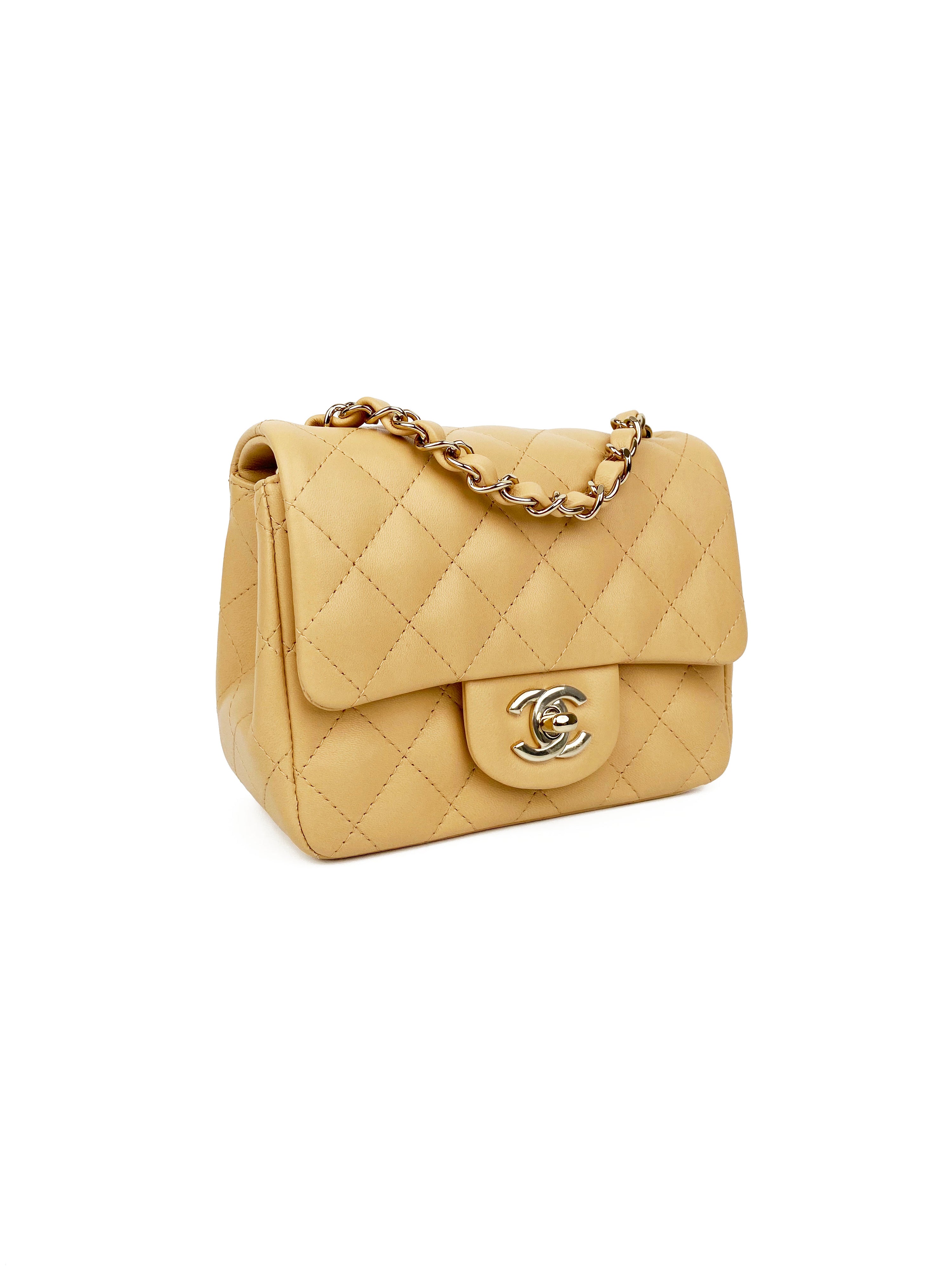 Chanel Small Square Nude Flap Bag