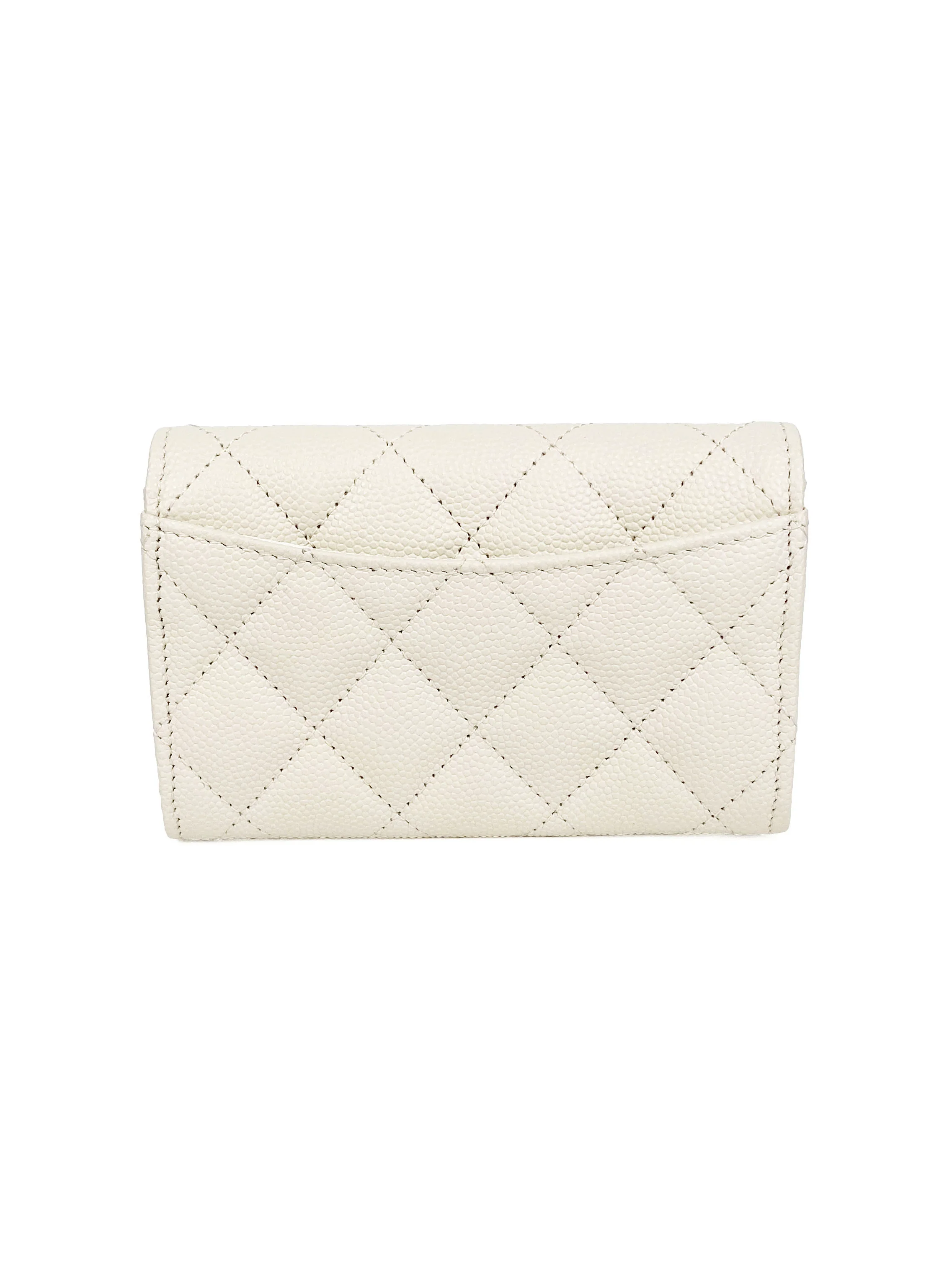 Chanel White Caviar Cardholder