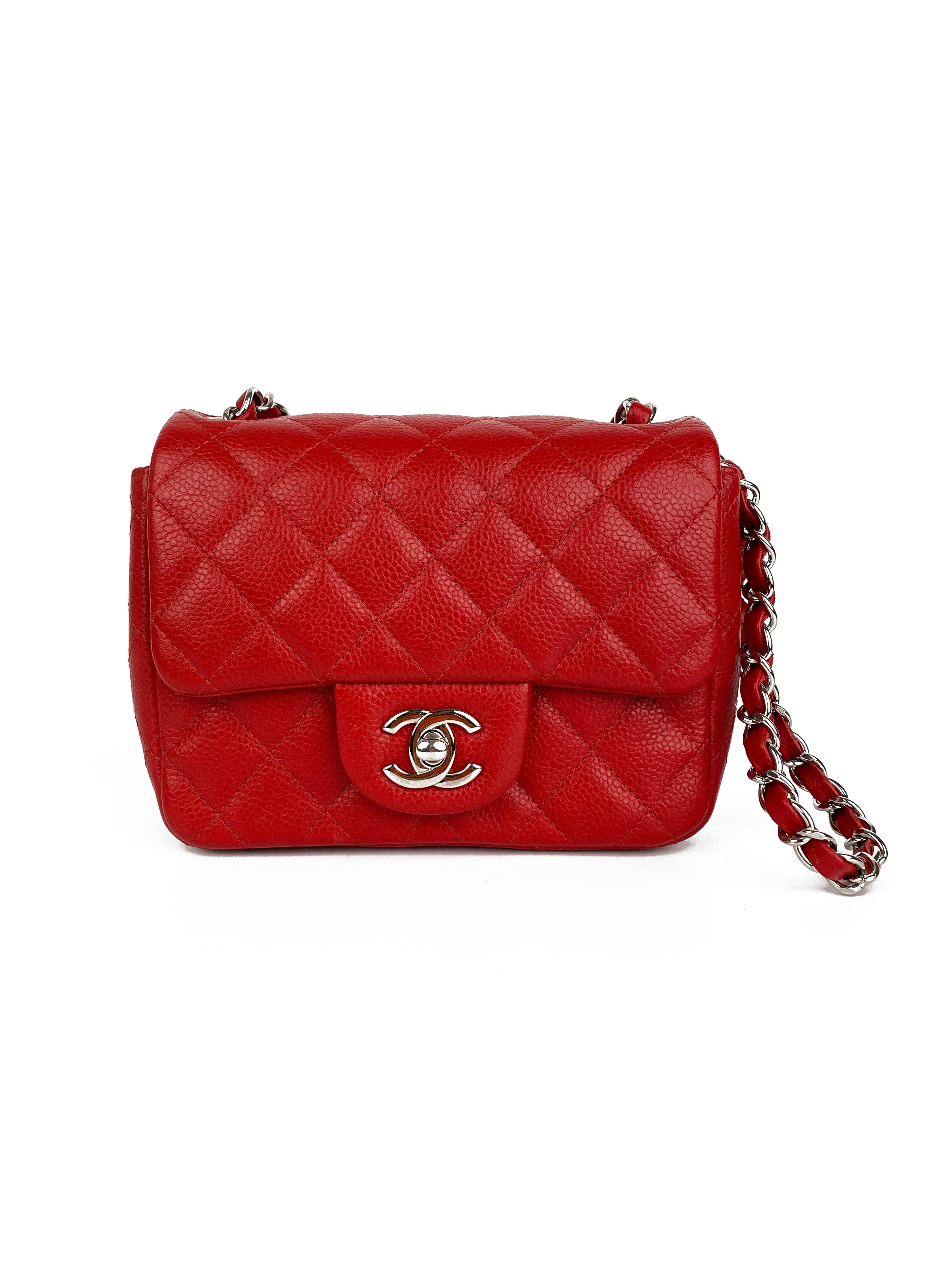 Chanel Mini Red Square Flap Bag